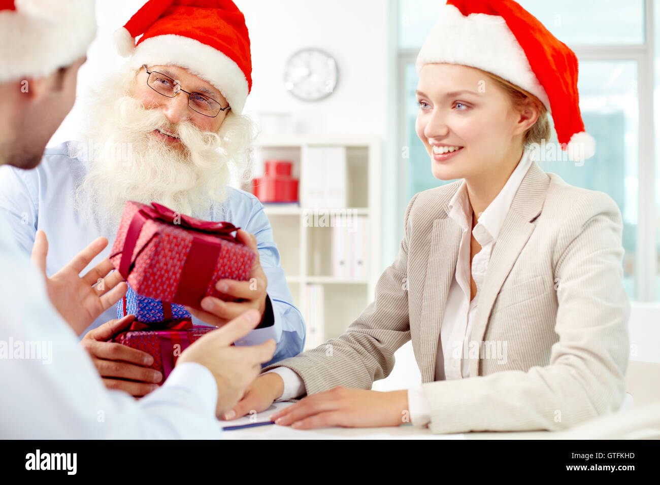 Businessman santa hat hi-res stock photography and images - Alamy