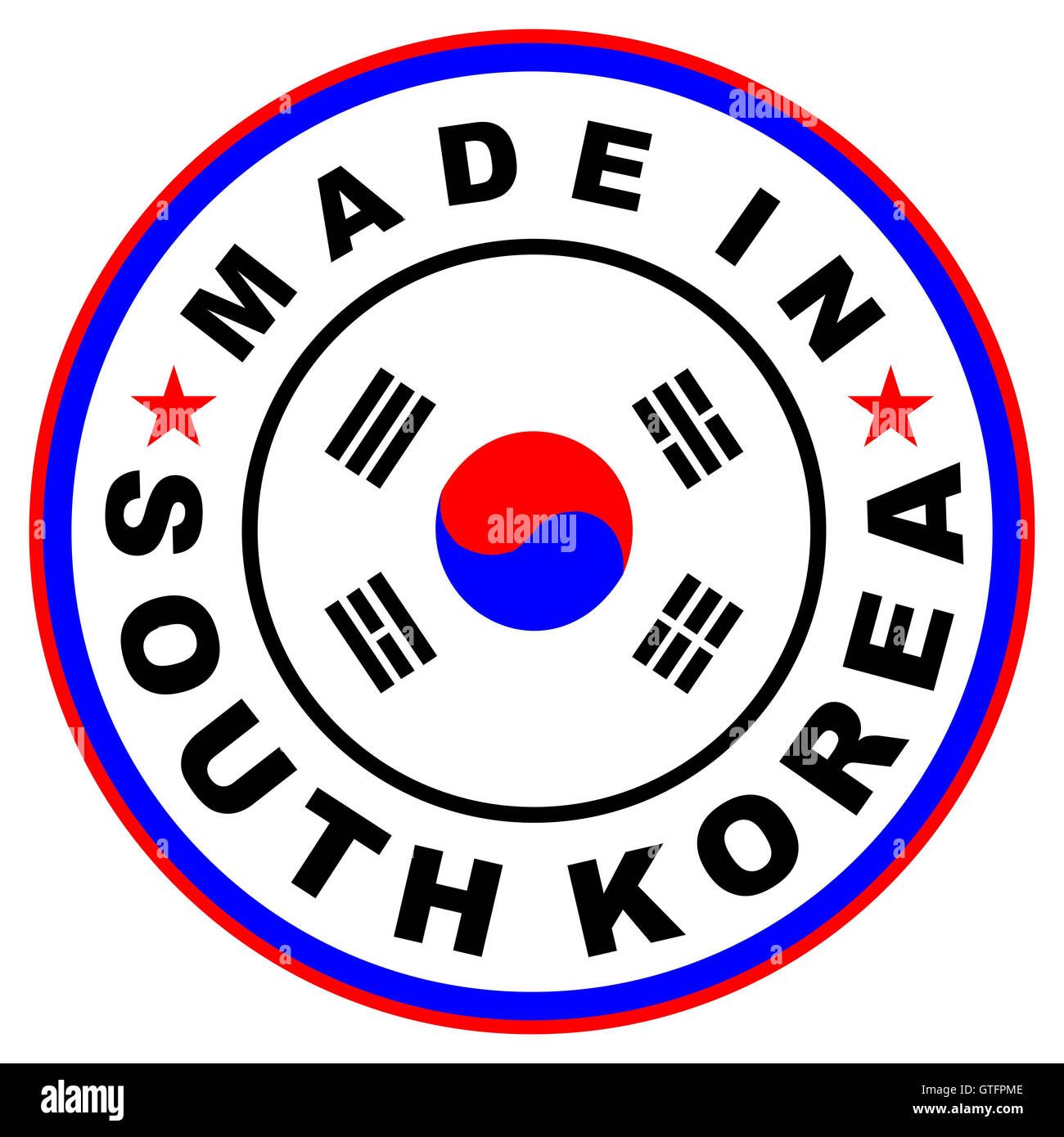 made in south korea Stock Photo