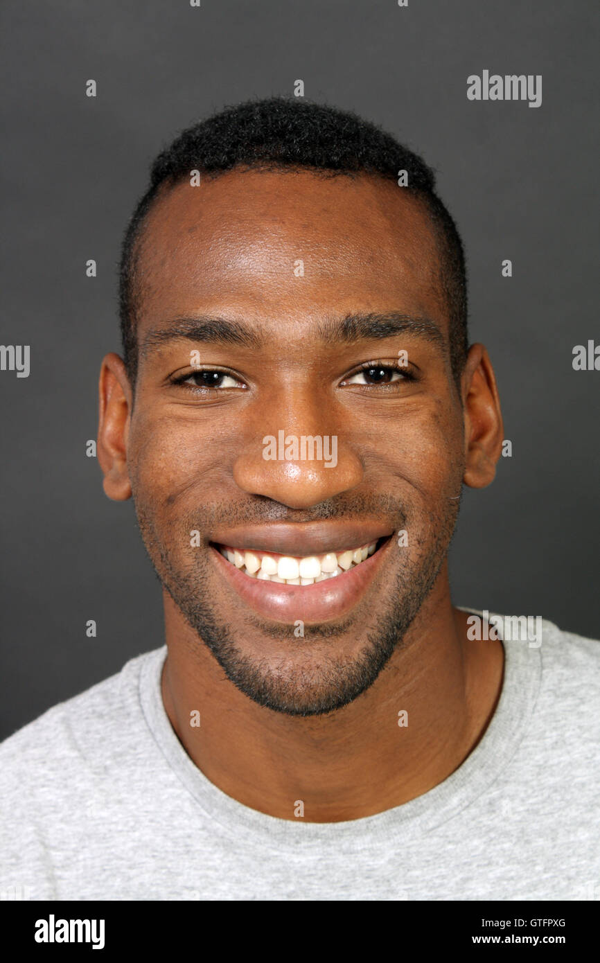 Handsome Black Man Headshot 1 Stock Photo 118361224 Alamy