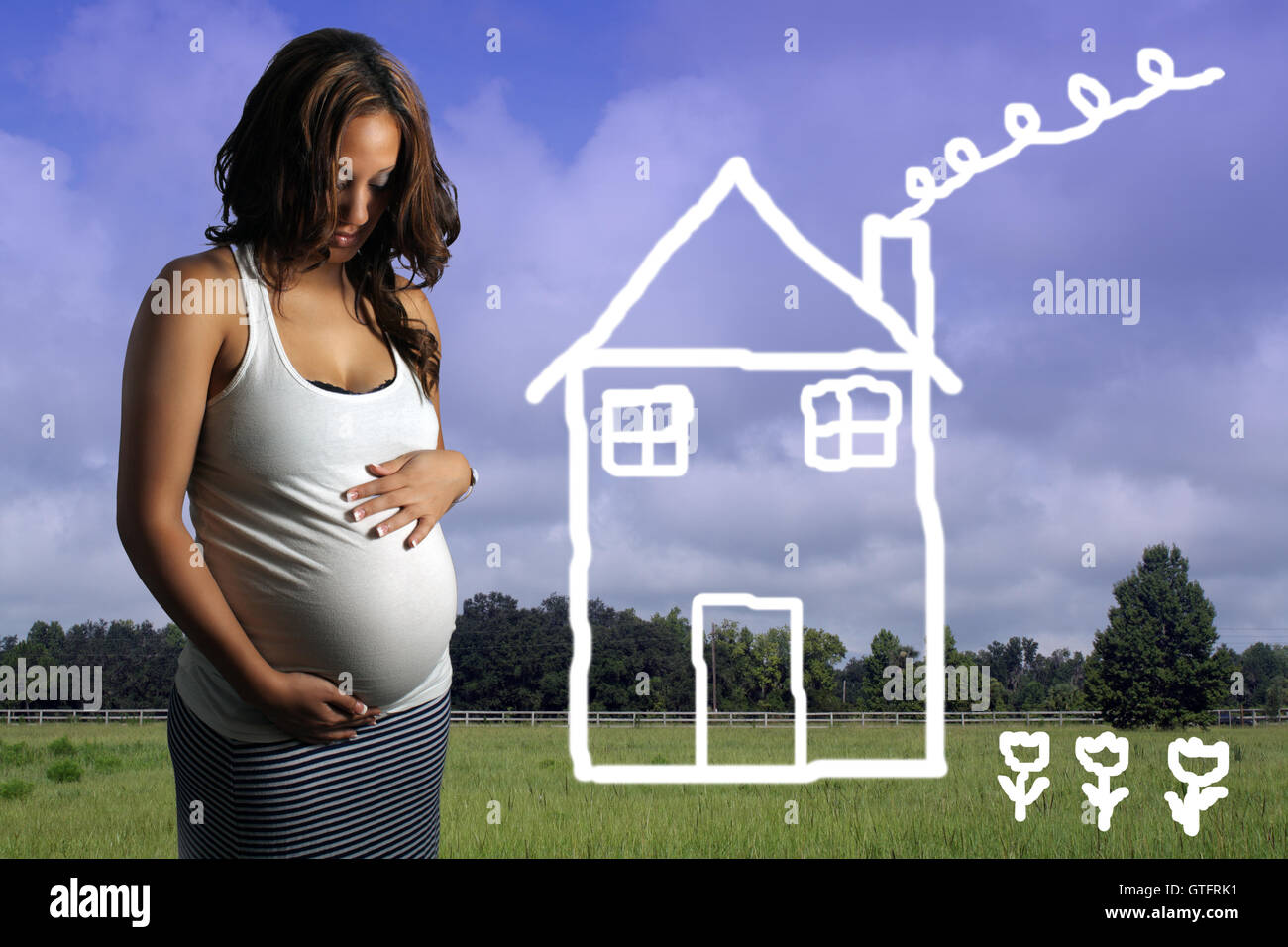 3 months pregnant hi-res stock photography and images - Alamy