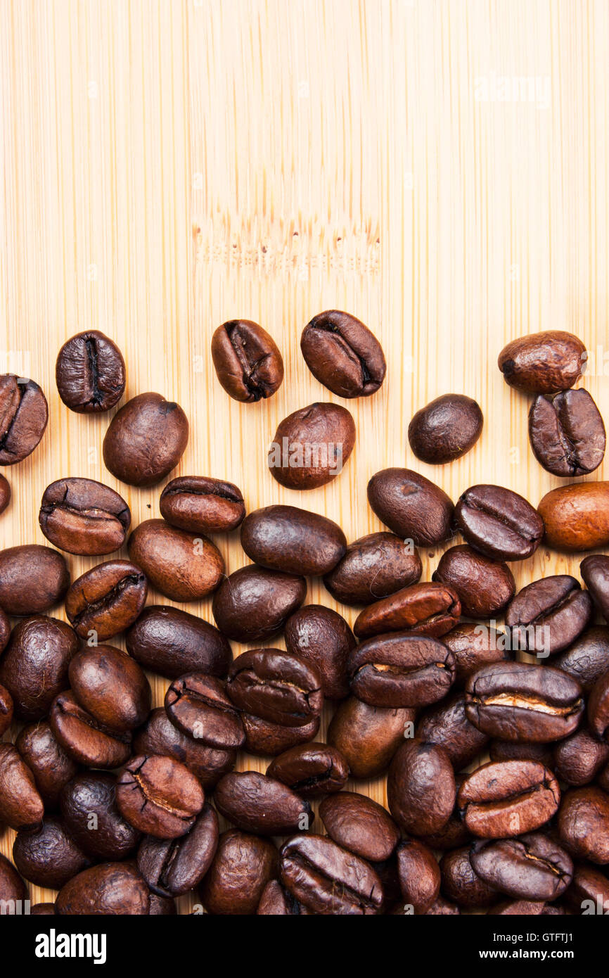 coffee beans on the board Stock Photo