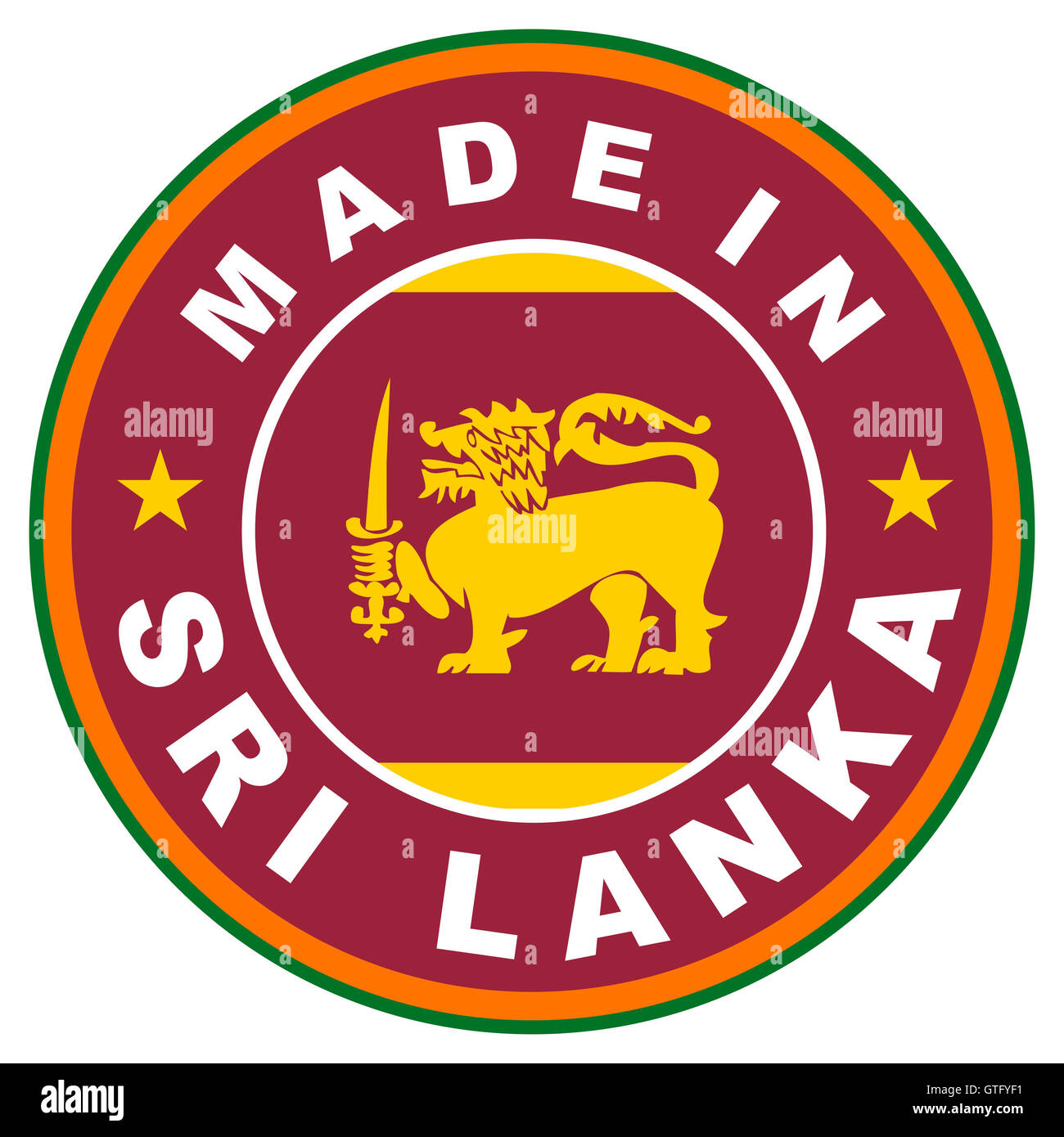 made in sri lanka Stock Photo