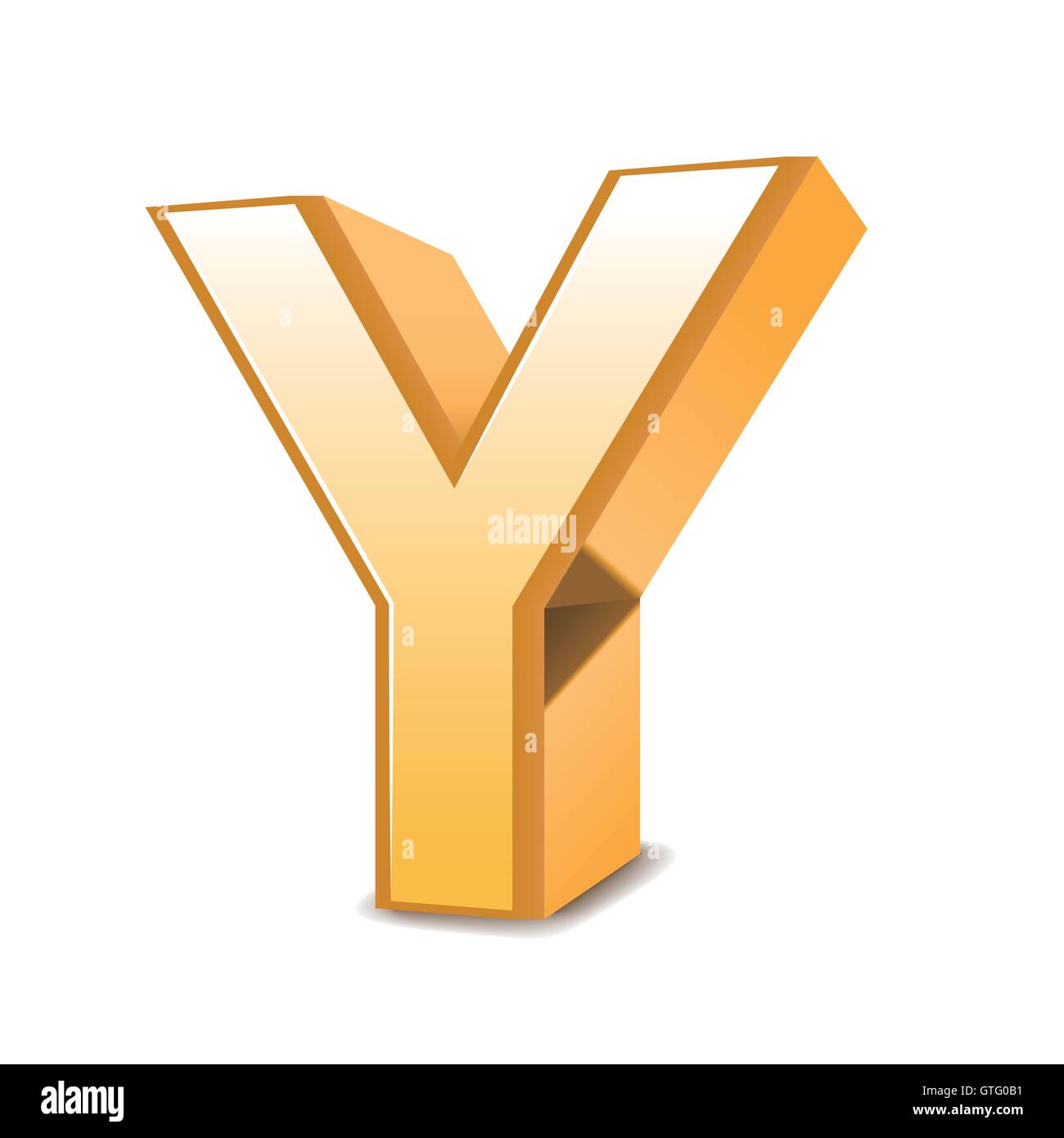 3d golden letter Y isolated white background Stock Vector Image & Art ...