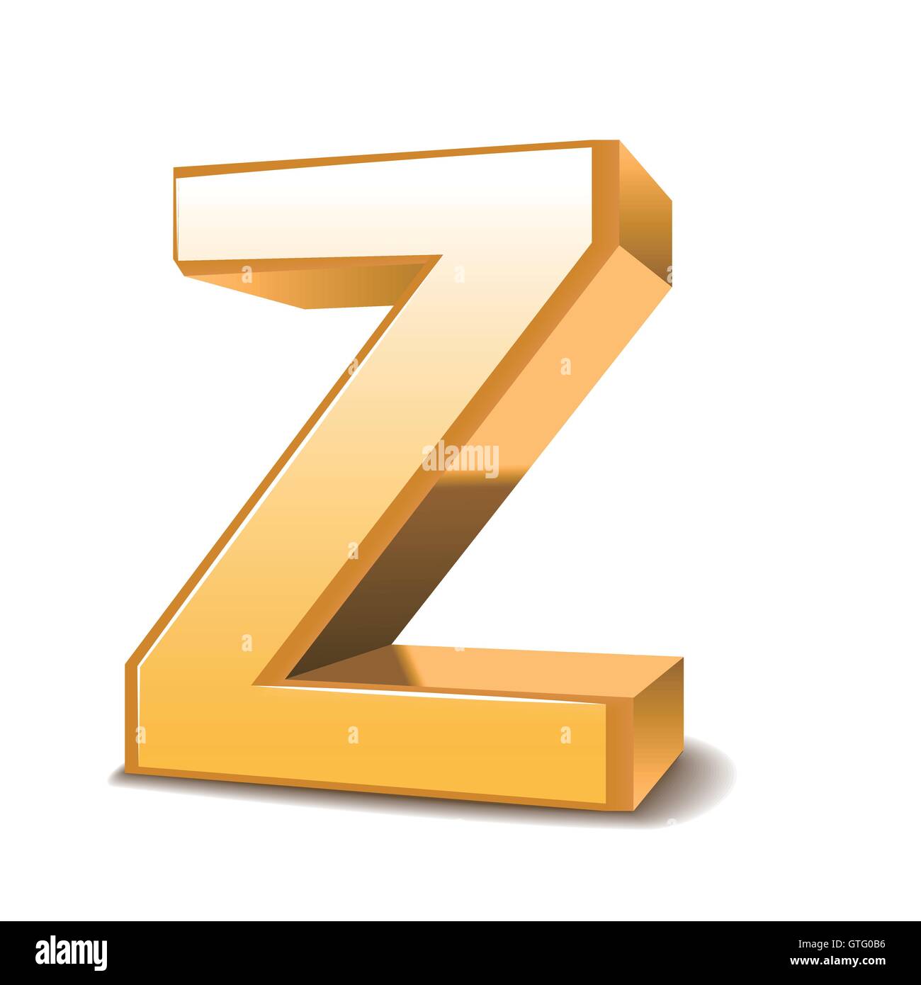 3d golden letter Z isolated white background Stock Vector Image & Art ...