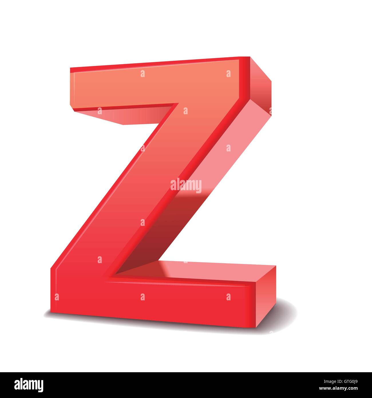 3d red letter Z isolated white background Stock Vector Image & Art - Alamy
