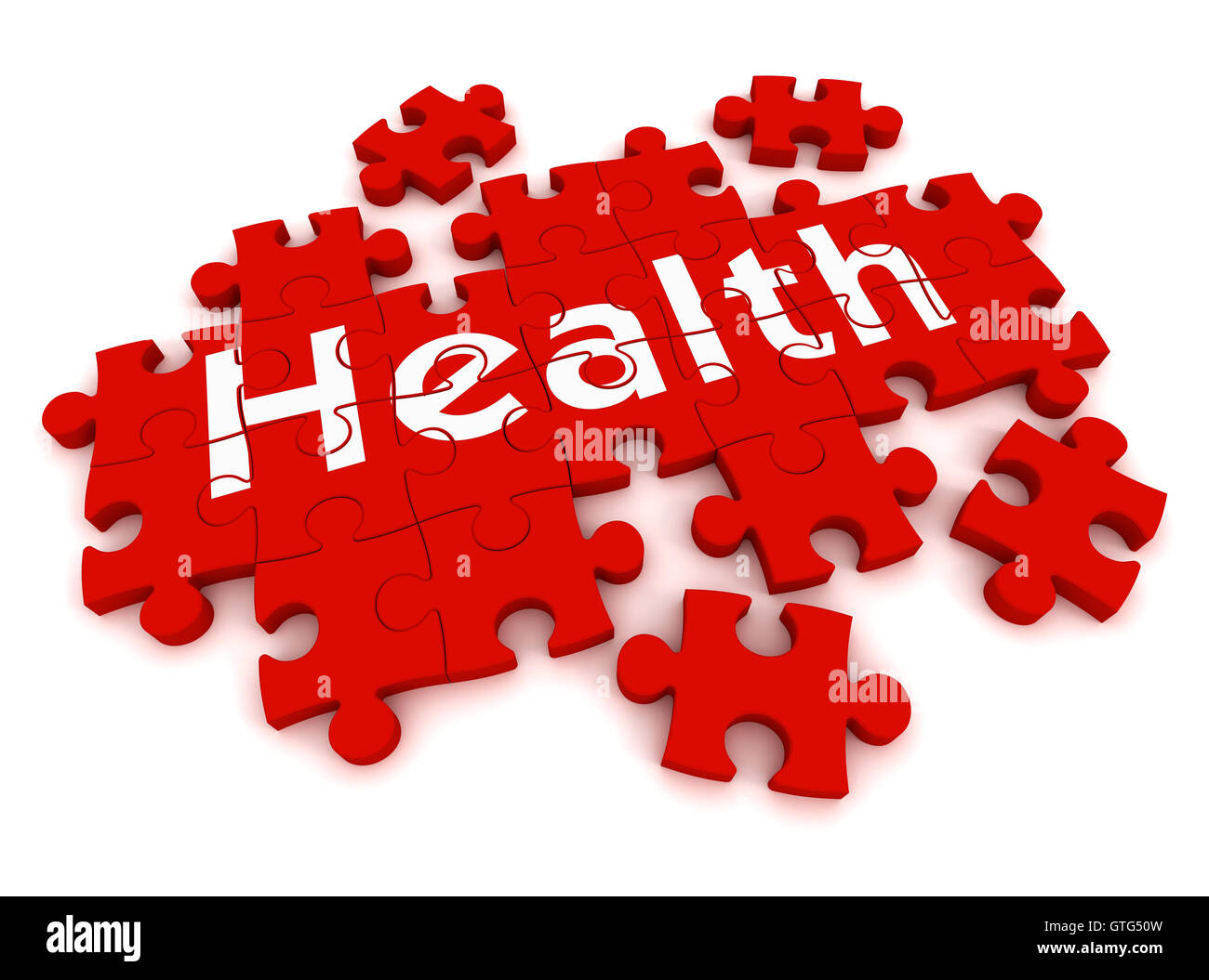 health puzzle concept 3d illustration Stock Photo - Alamy