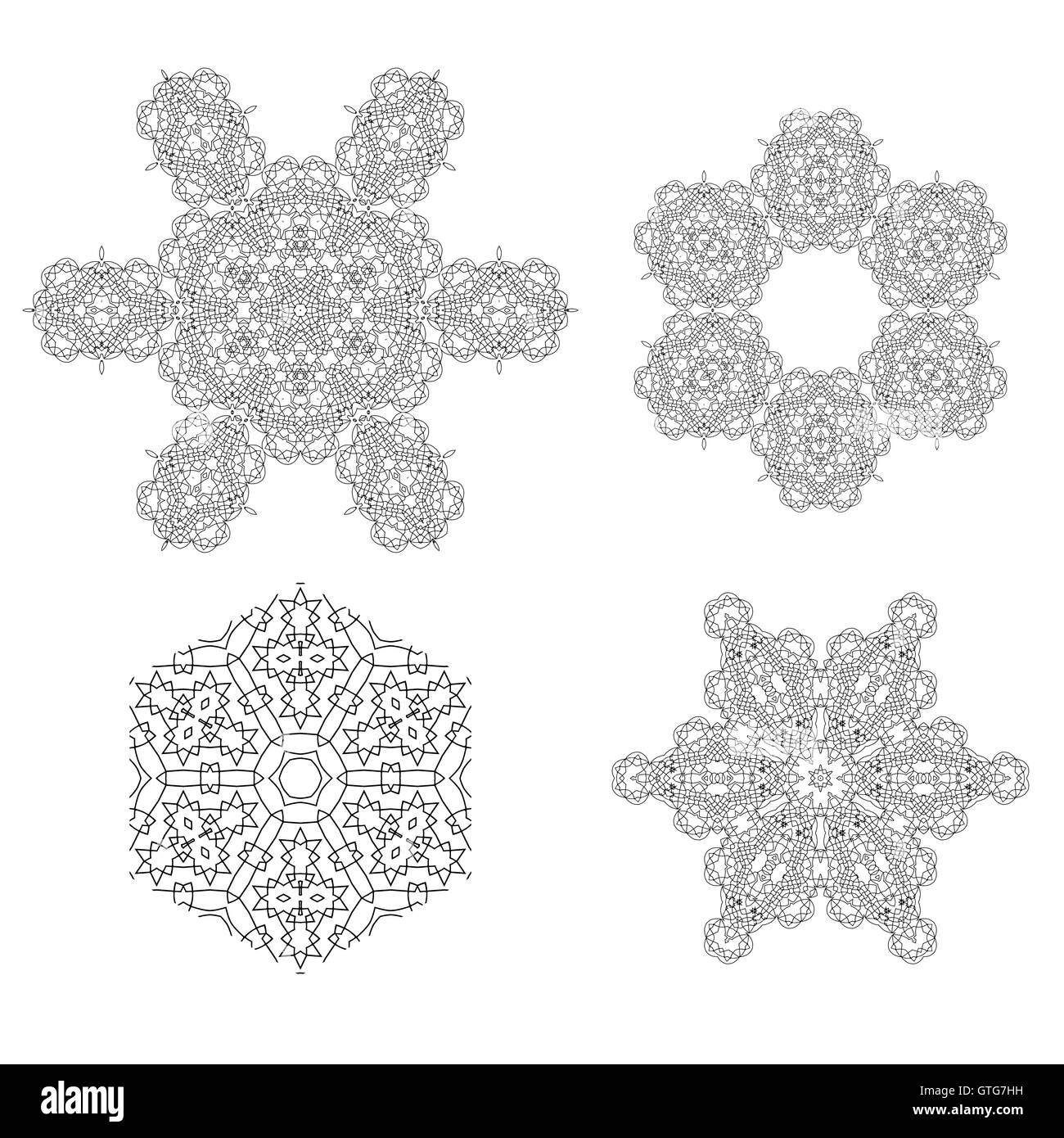 Round Geometric Ornaments Stock Vector Image & Art - Alamy