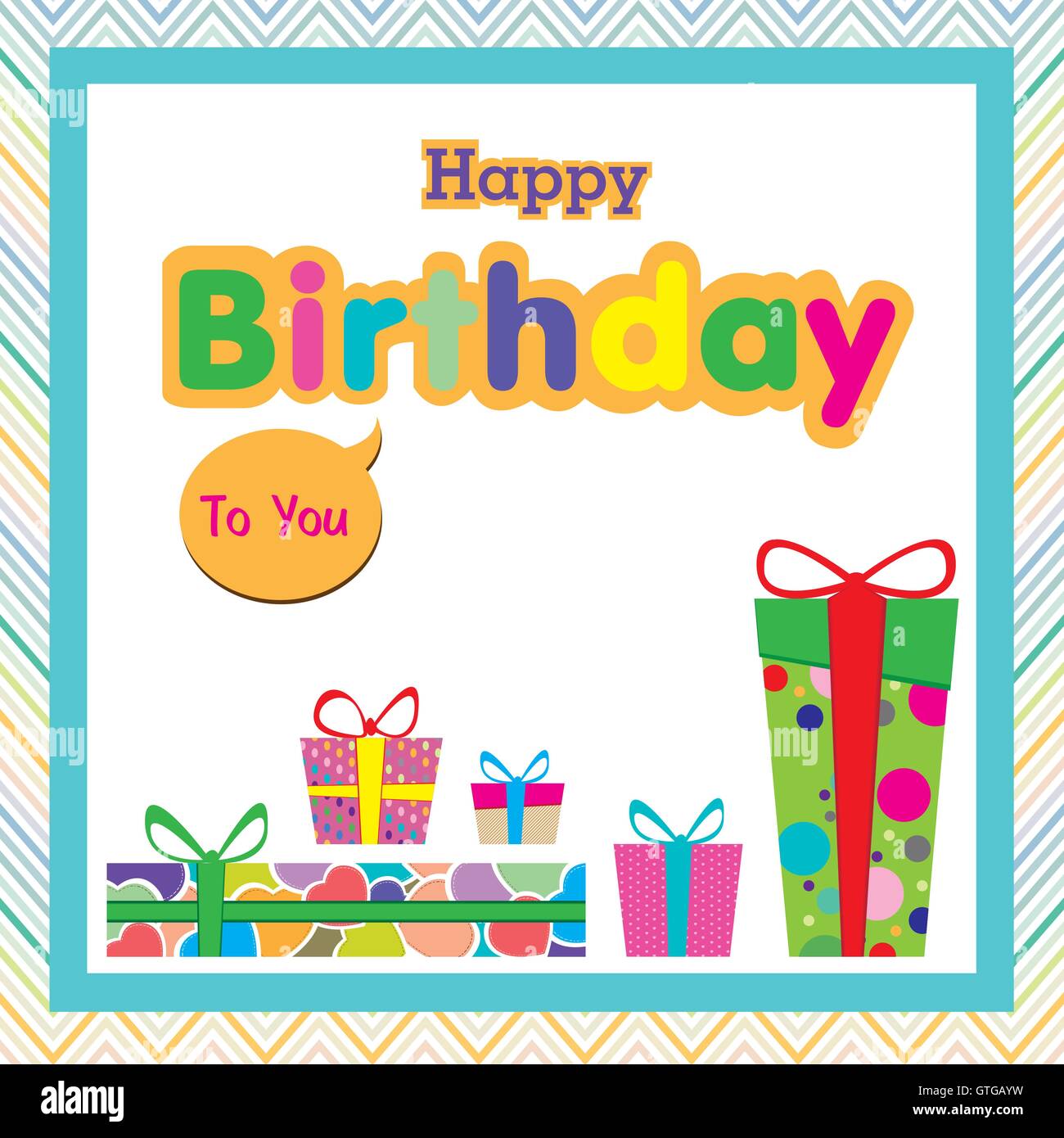 Birthday card design Stock Vector Images - Alamy