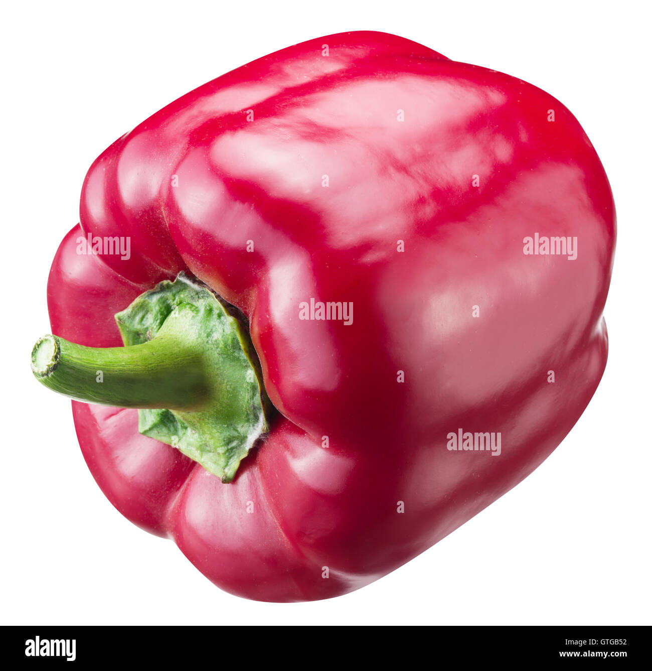 Red pepper isolated on white background.File contains clipping paths. Stock Photo