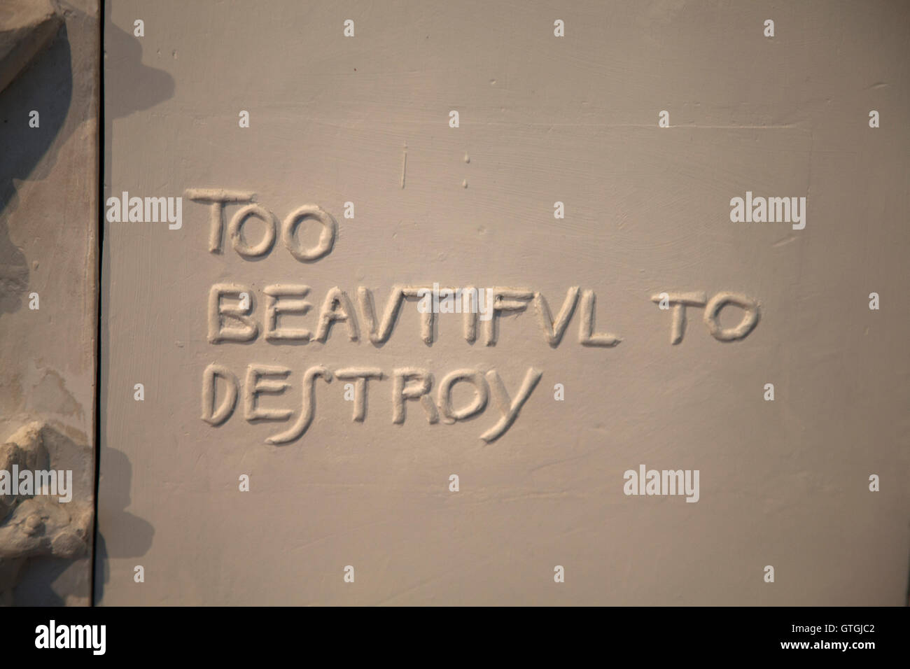 MILLES GÅRDEN Text to artwork by sculptor Carl Milles Stock Photo