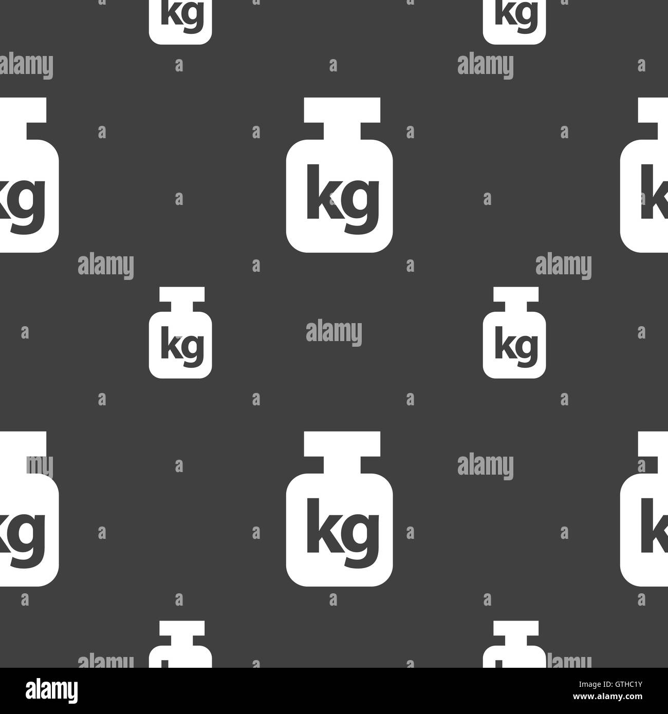 Weight sign. Seamless pattern on a gray background. Vector Stock Vector ...