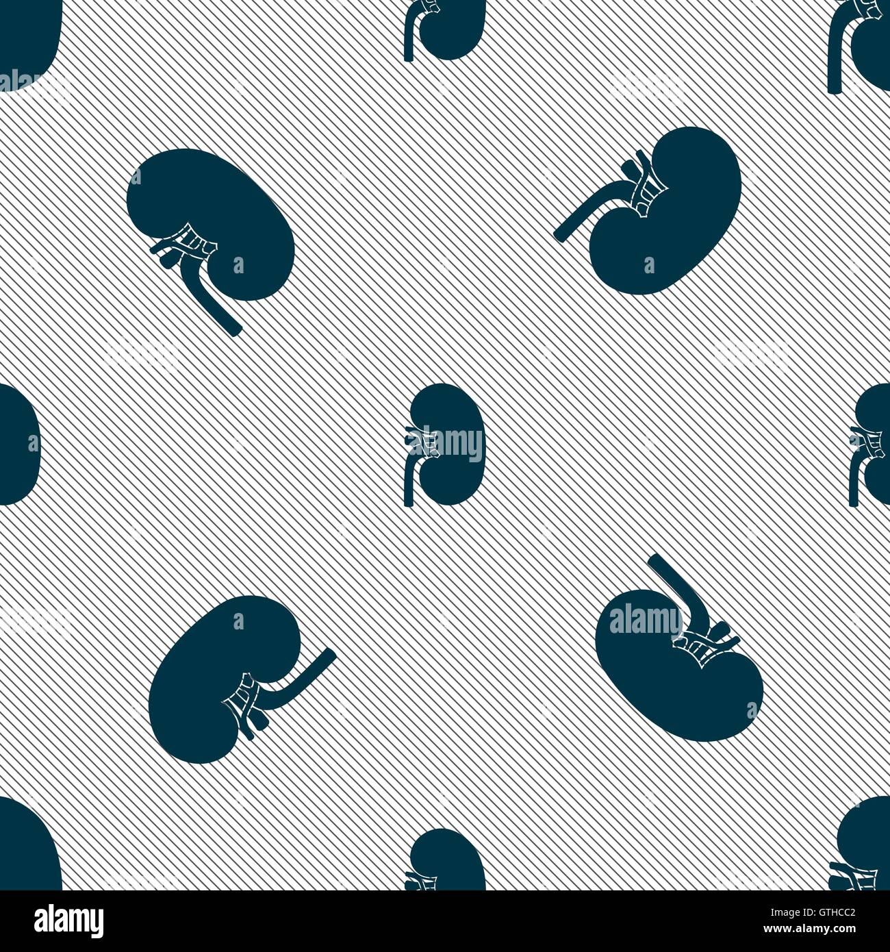 Kidney Vector Pattern Kidney sign. Seamless pattern with geometric texture. Vector Stock ...