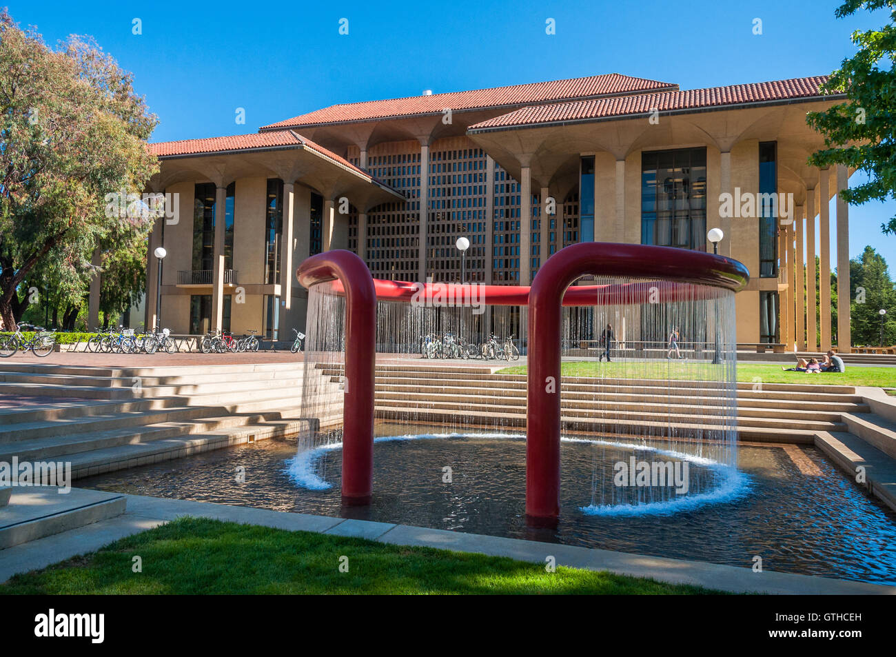 Stanford University Campus in Palo Alto, California Stock Photo