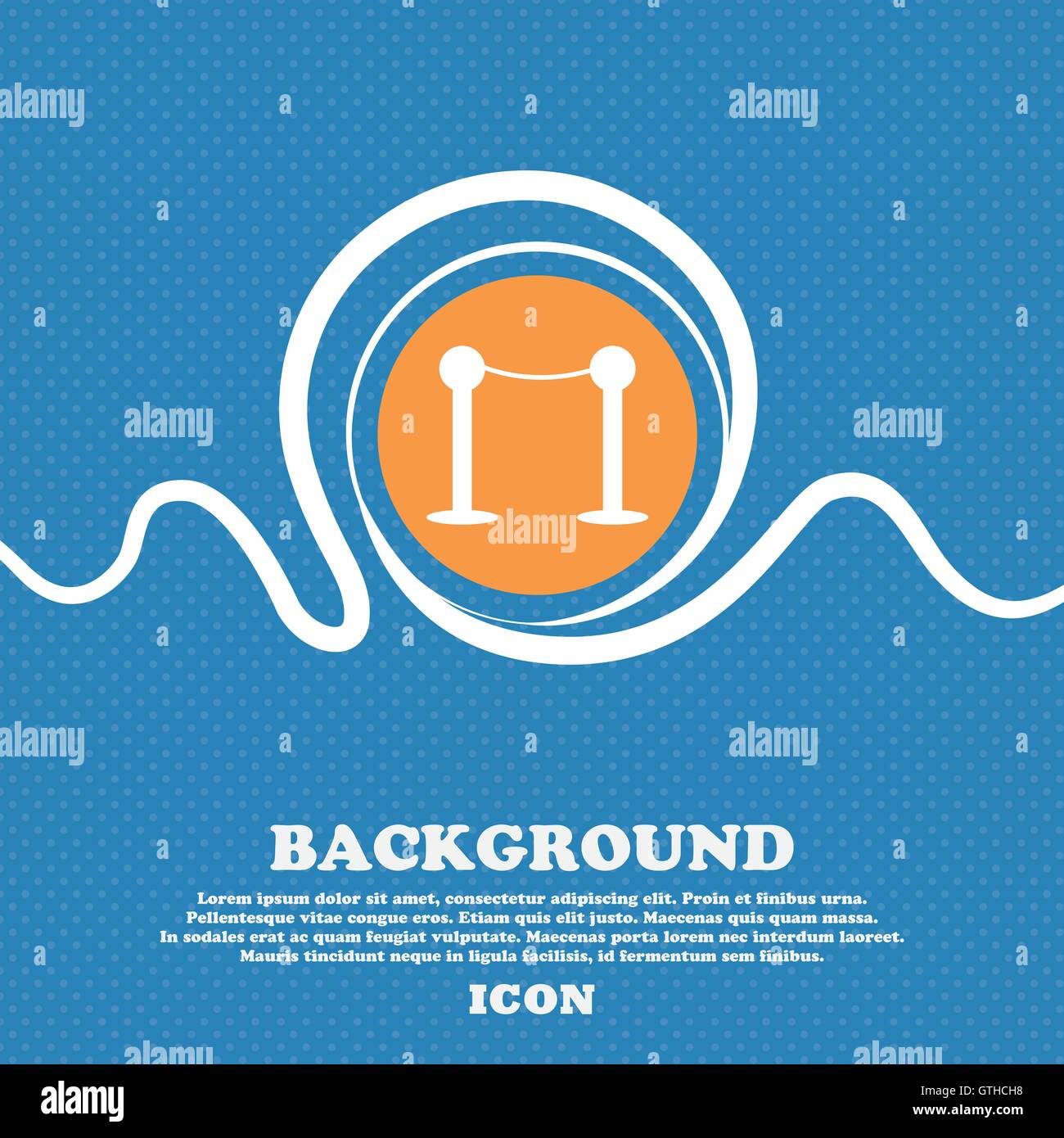 Cinema fence line icon sign. Blue and white abstract background flecked with space for text and your design. Vector Stock Vector