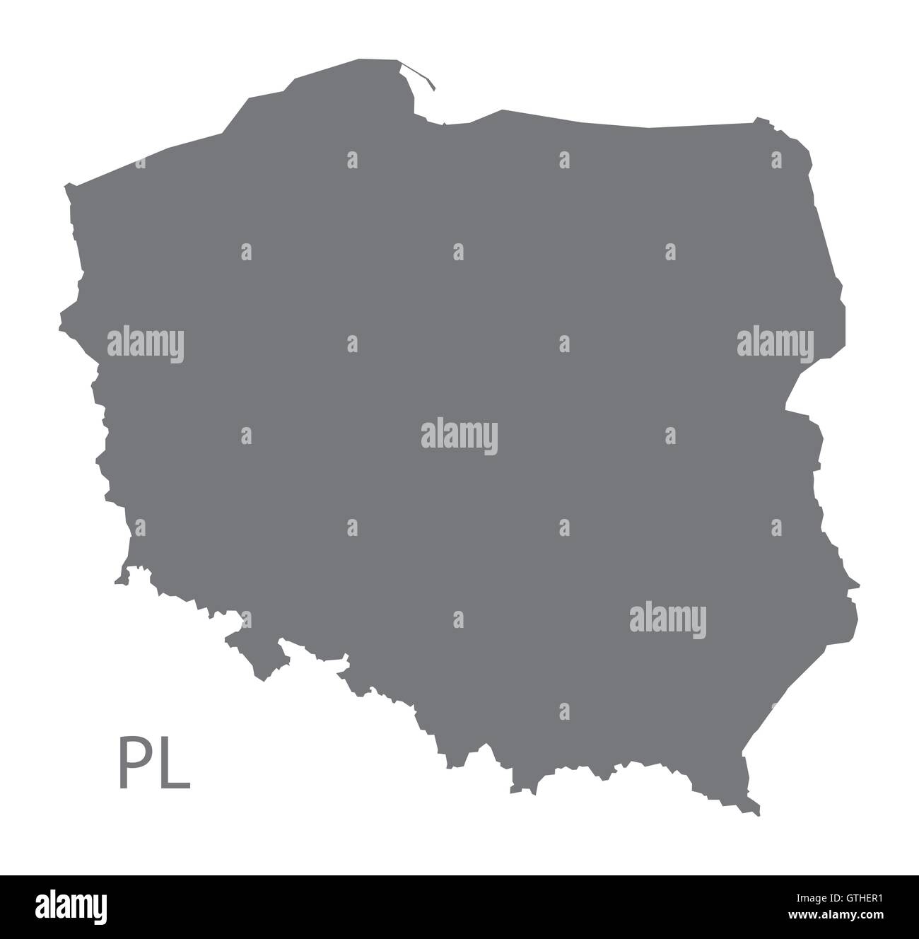 Poland map vector hi-res stock photography and images - Alamy