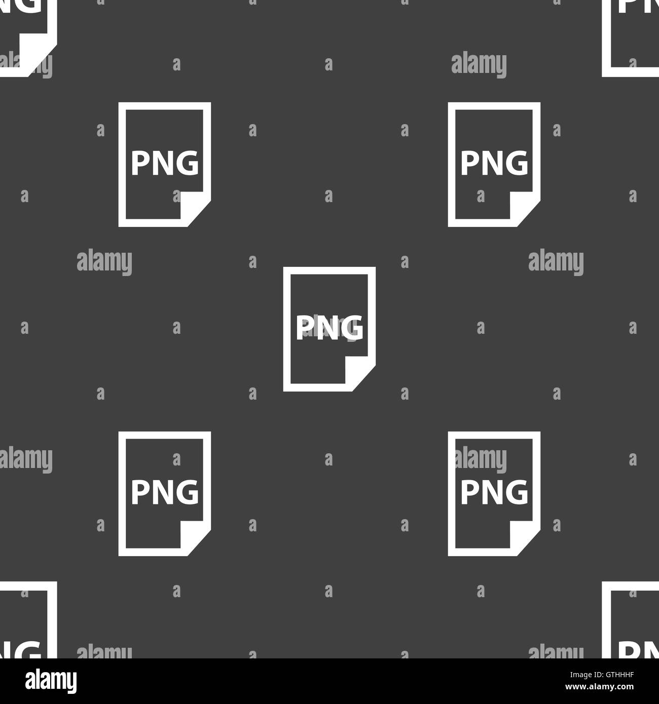 PNG Icon sign. Seamless pattern on a gray background. Vector Stock ...