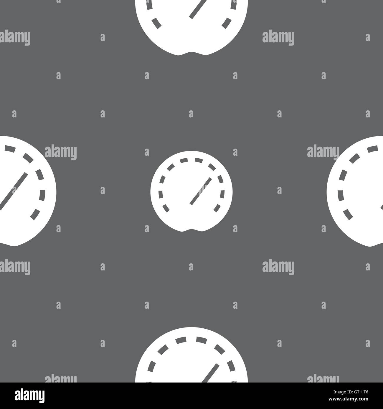 speedometer Icon sign. Seamless pattern on a gray background. Vector ...