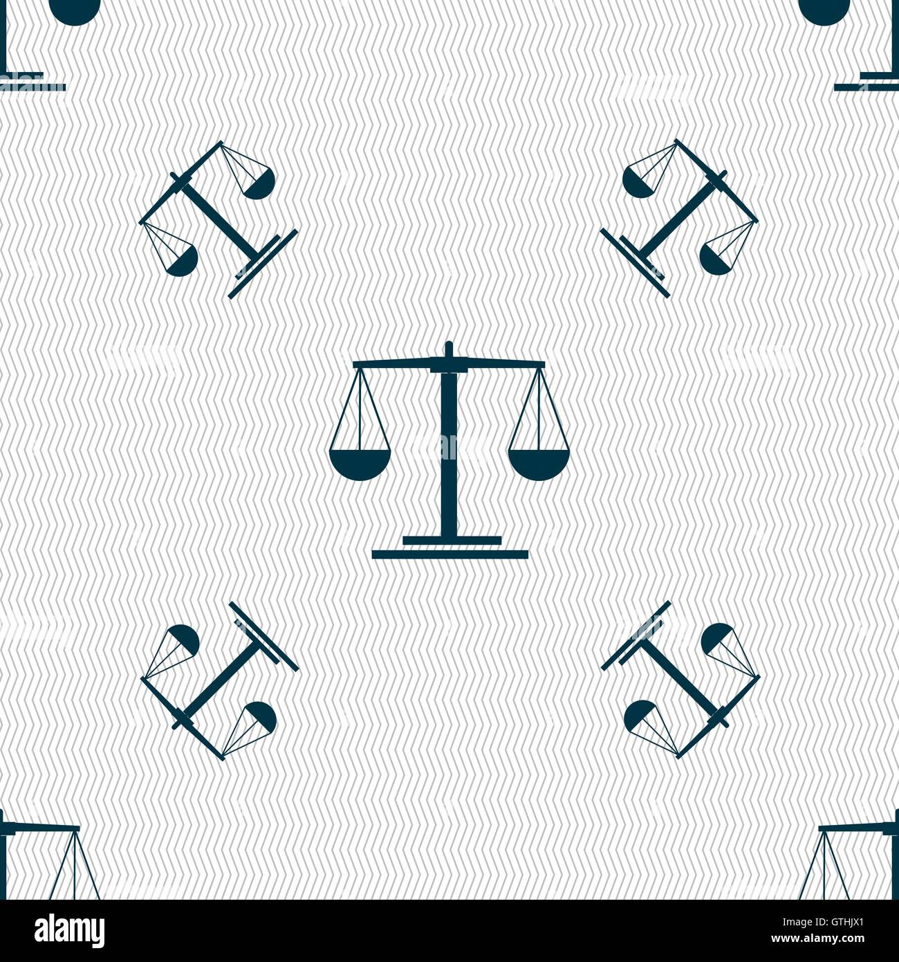 scales Icon sign. Seamless pattern with geometric texture. Vector Stock ...