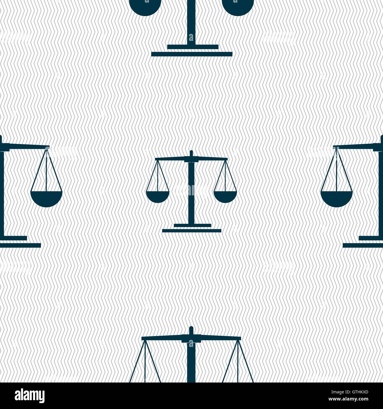 scales Icon sign. Seamless pattern with geometric texture. Vector Stock ...