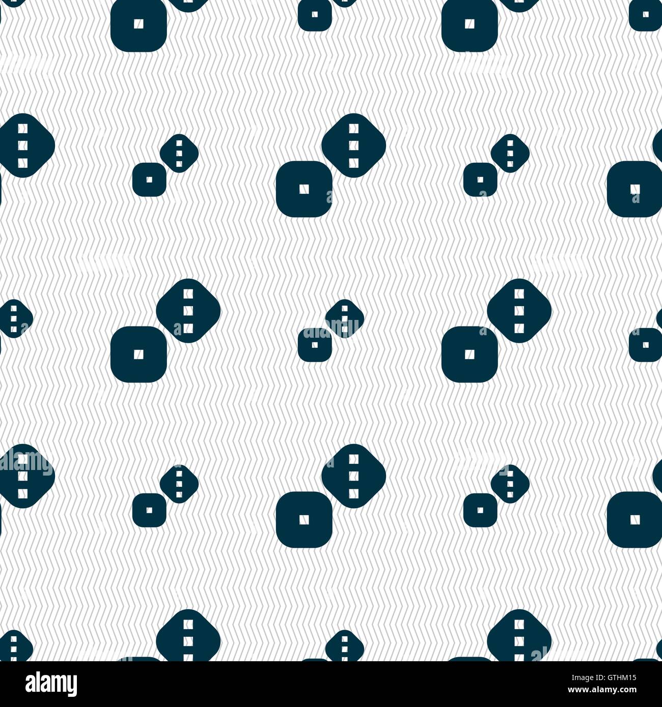 Dice Cubes icon sign. Seamless pattern with geometric texture. Vector ...