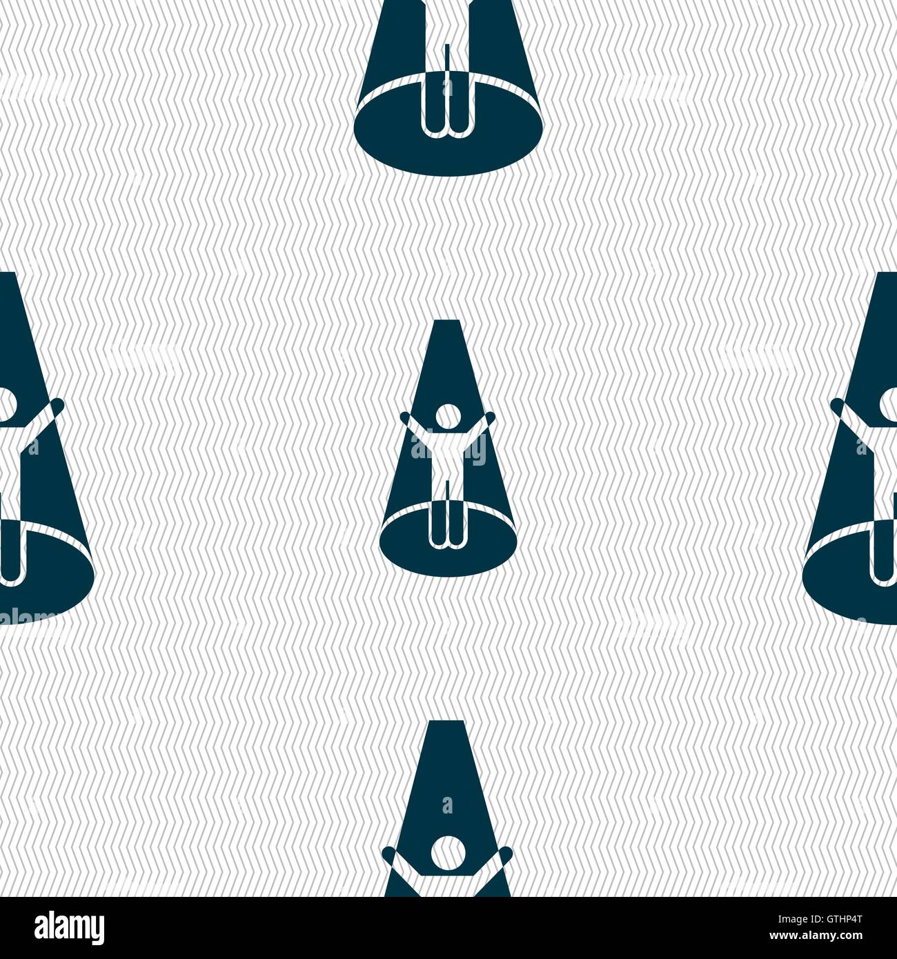 Spotlight icon sign. Seamless pattern with geometric texture. Vector ...