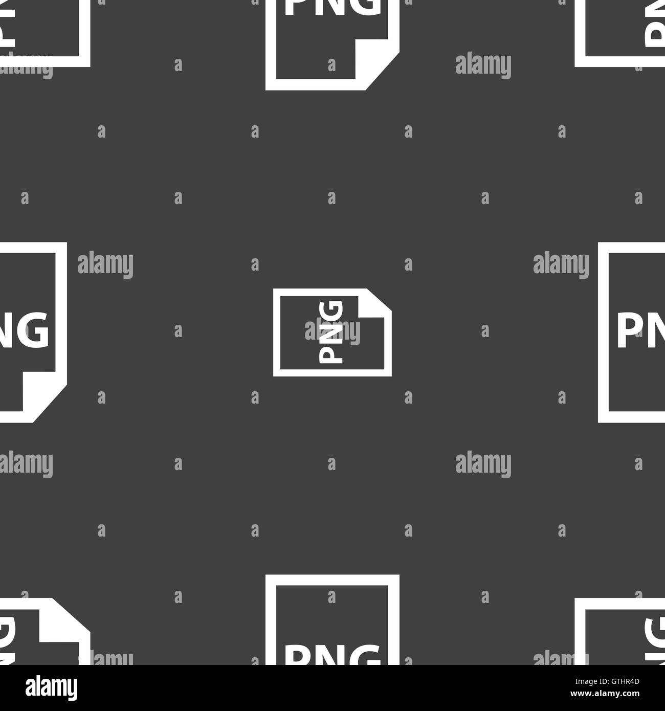 PNG Icon sign. Seamless pattern on a gray background. Vector Stock ...