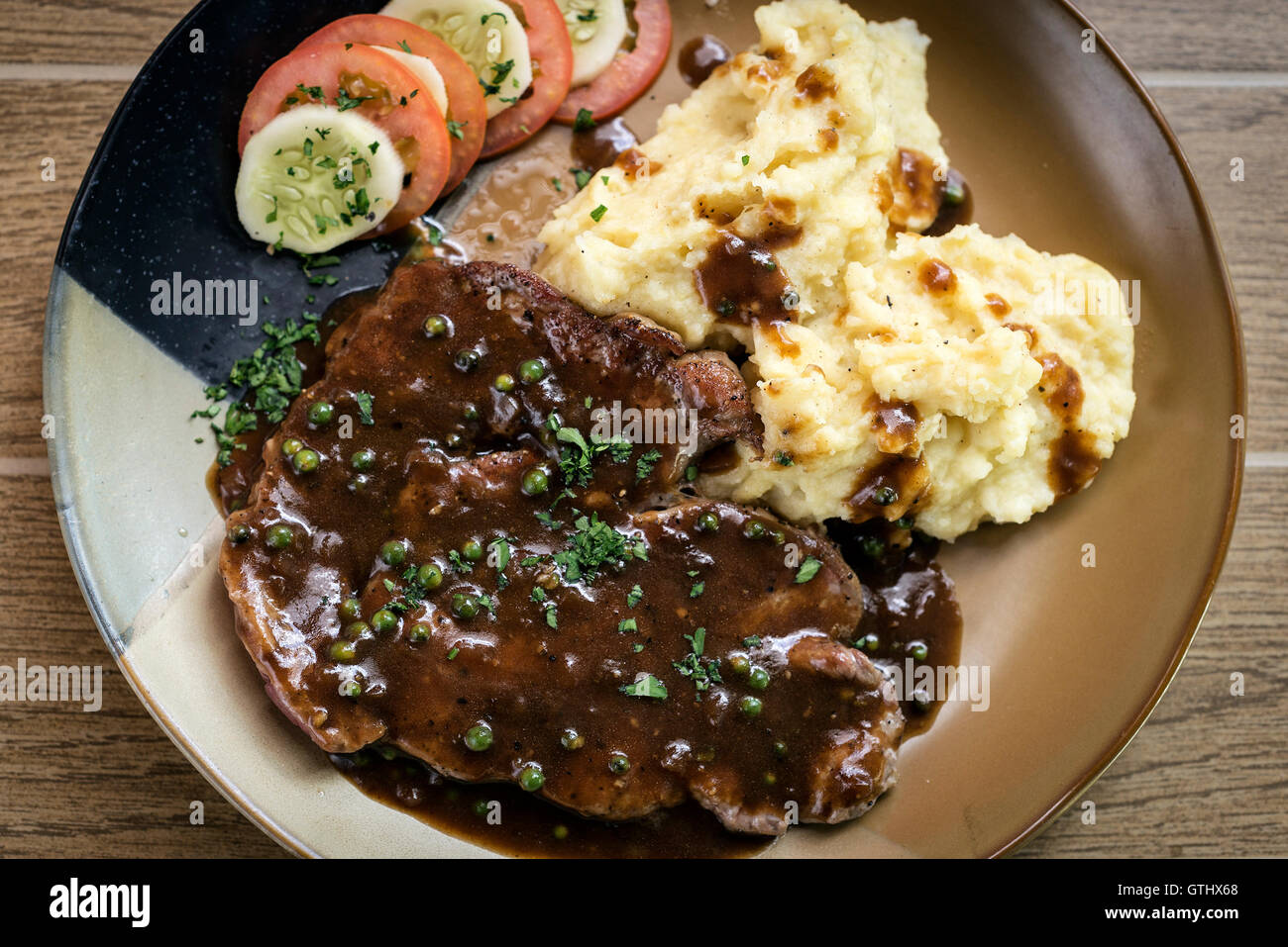Steak with mashed potato hires stock photography and images Alamy
