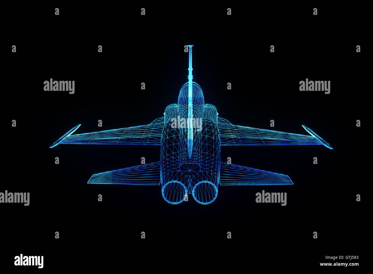 Hologram wireframe airplane hi-res stock photography and images - Alamy