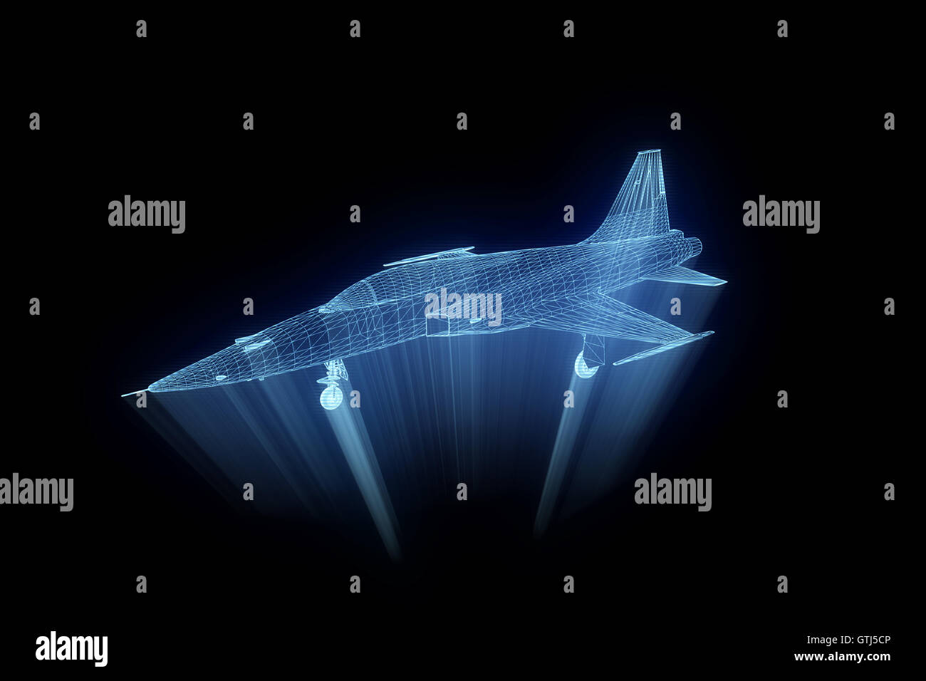 Hologram wireframe airplane hi-res stock photography and images - Alamy