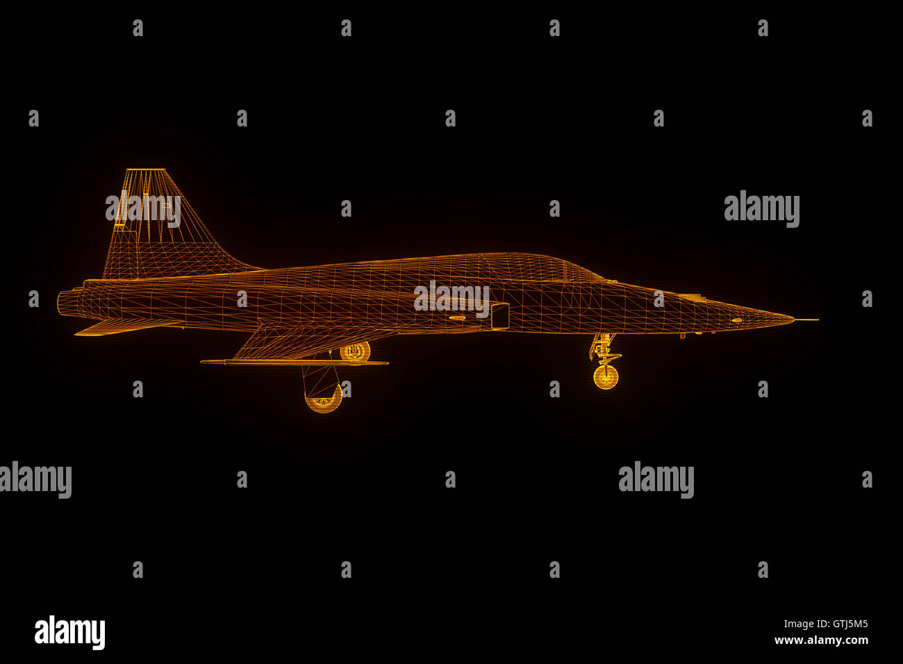 3d jet plane wireframe hi-res stock photography and images - Alamy