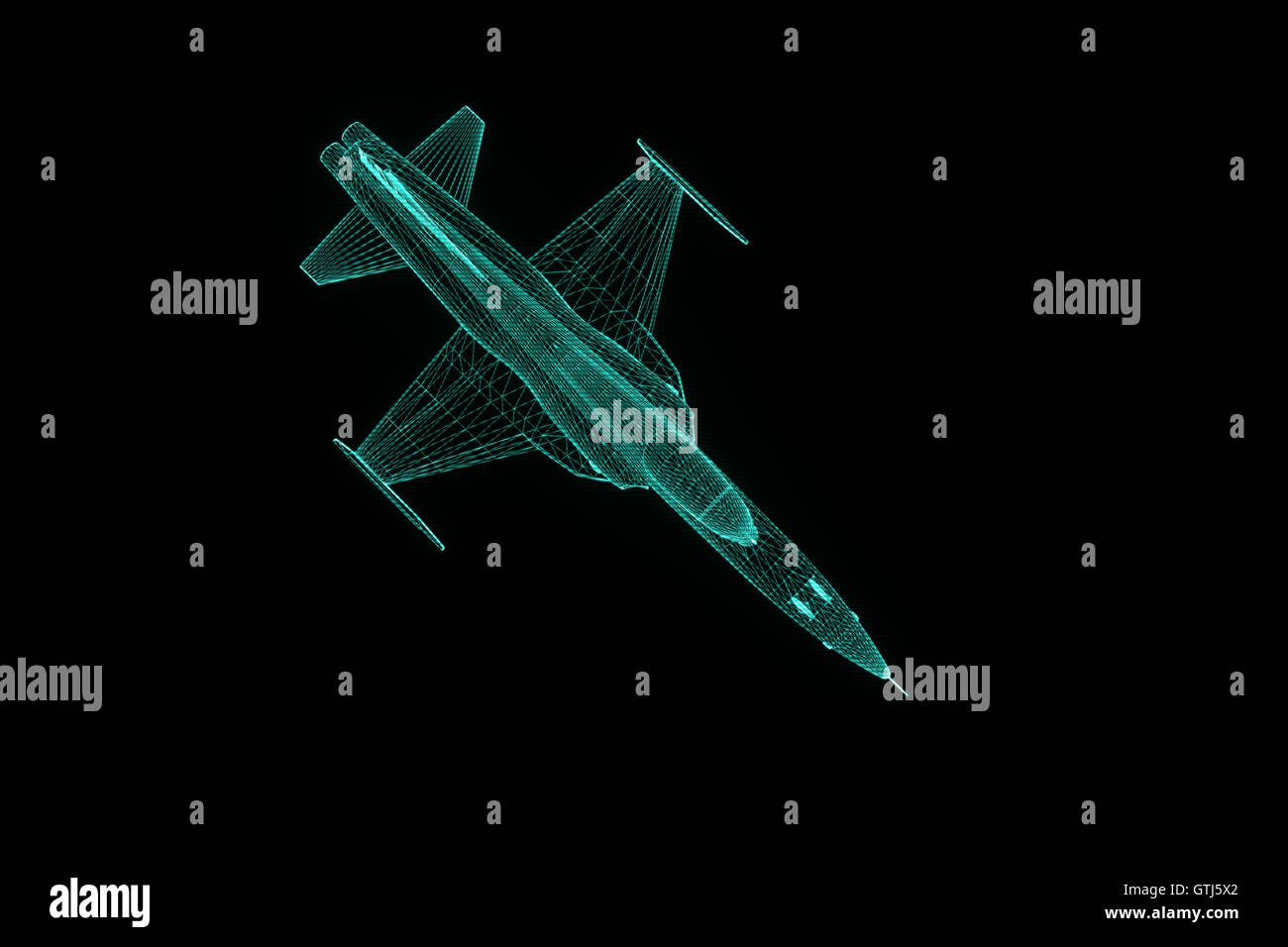 Hologram wireframe airplane hi-res stock photography and images - Alamy