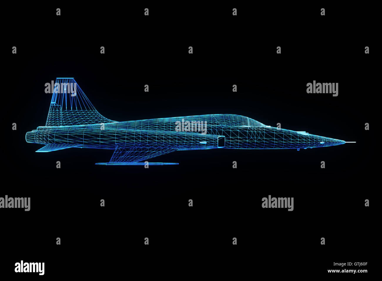 Hologram wireframe airplane hi-res stock photography and images - Alamy