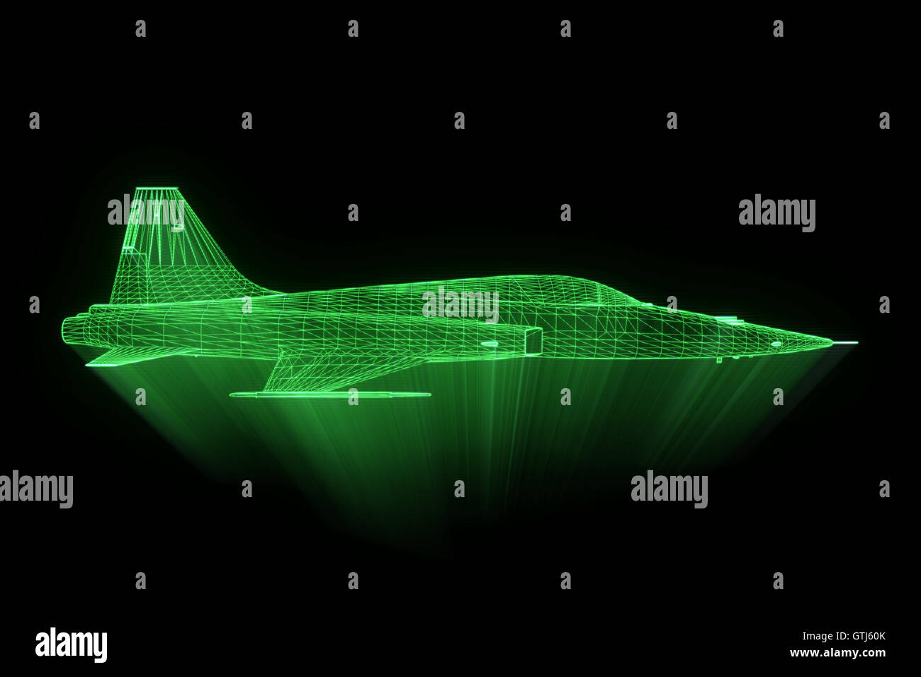 Hologram wireframe airplane hi-res stock photography and images - Alamy