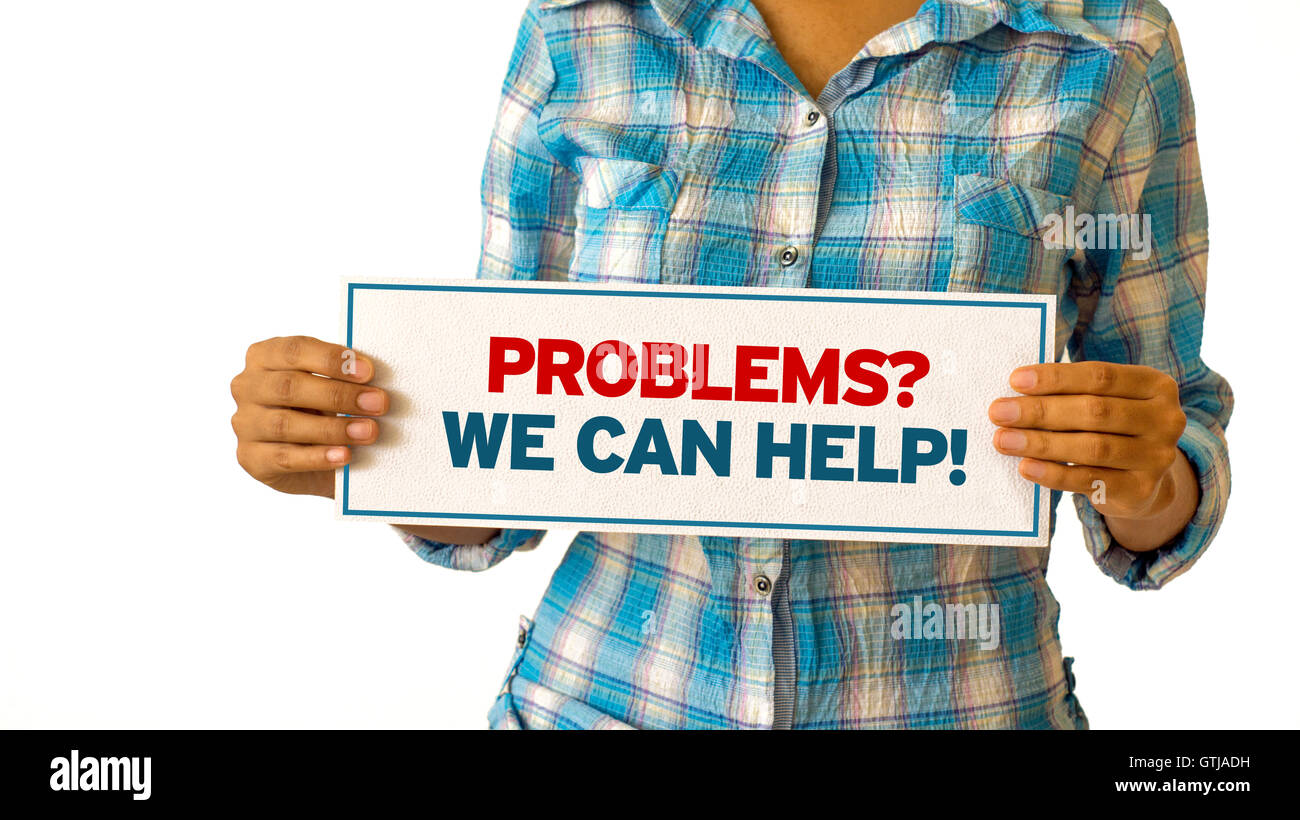 Problems we can help Stock Photo
