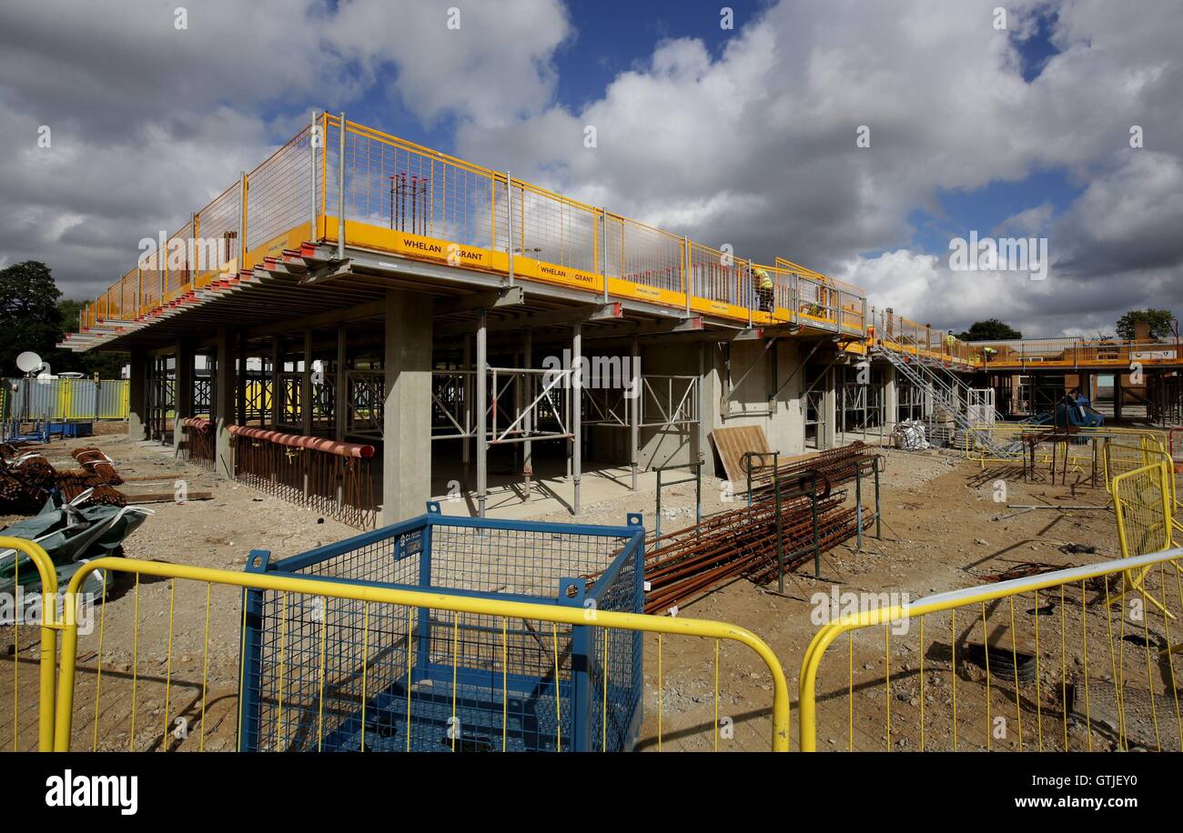 A view of the construction site of the new Weald of Kent Grammar School annexe in Sevenoaks, Kent, following a tree-planting event to mark the start of the building work. Stock Photo