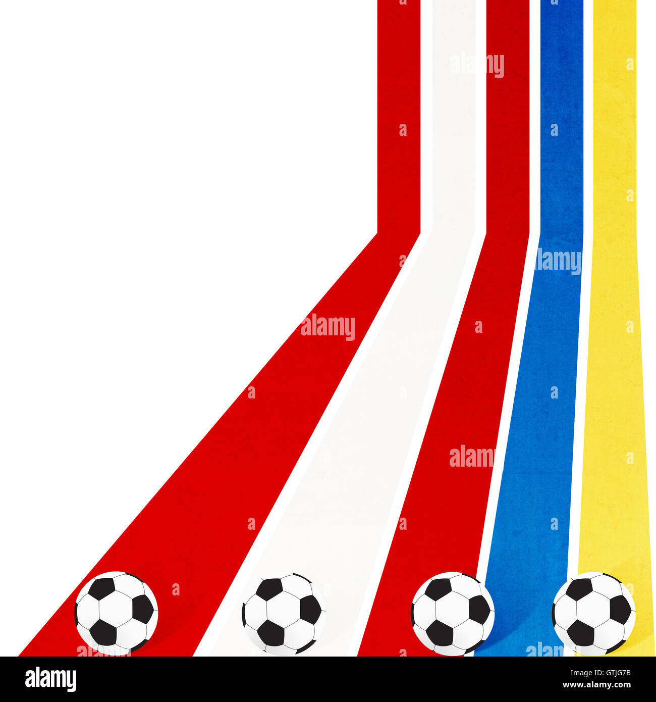 Football soccer on colorful line background Stock Photo - Alamy