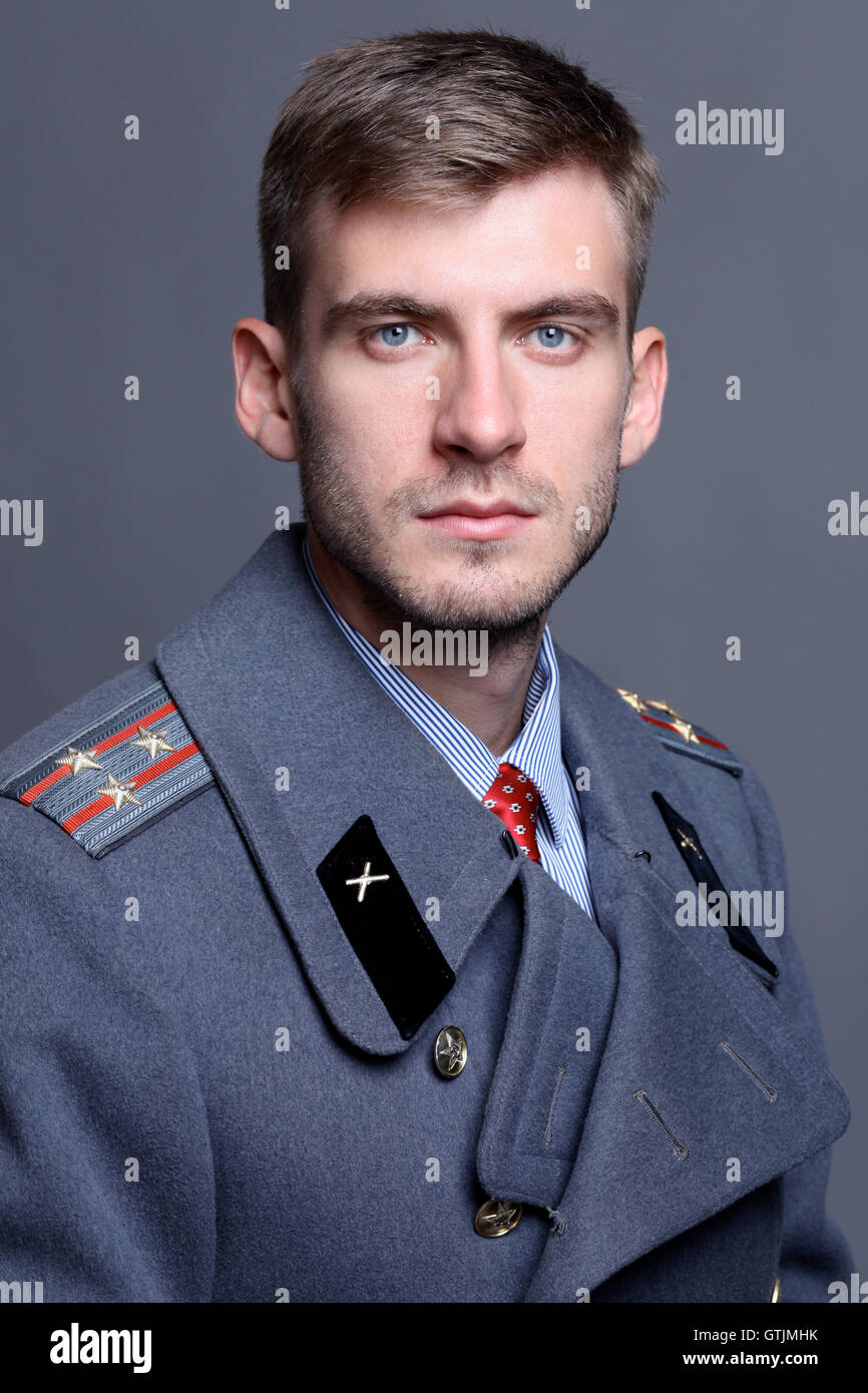 Russian military officer Stock Photo