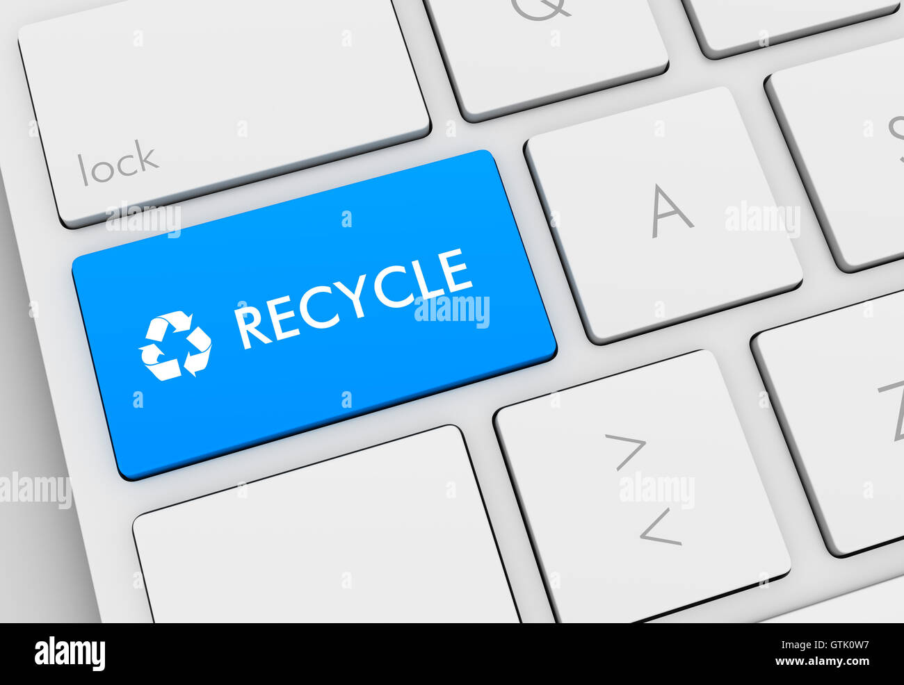 recycle keyboard concept 3d illustration Stock Photo Alamy