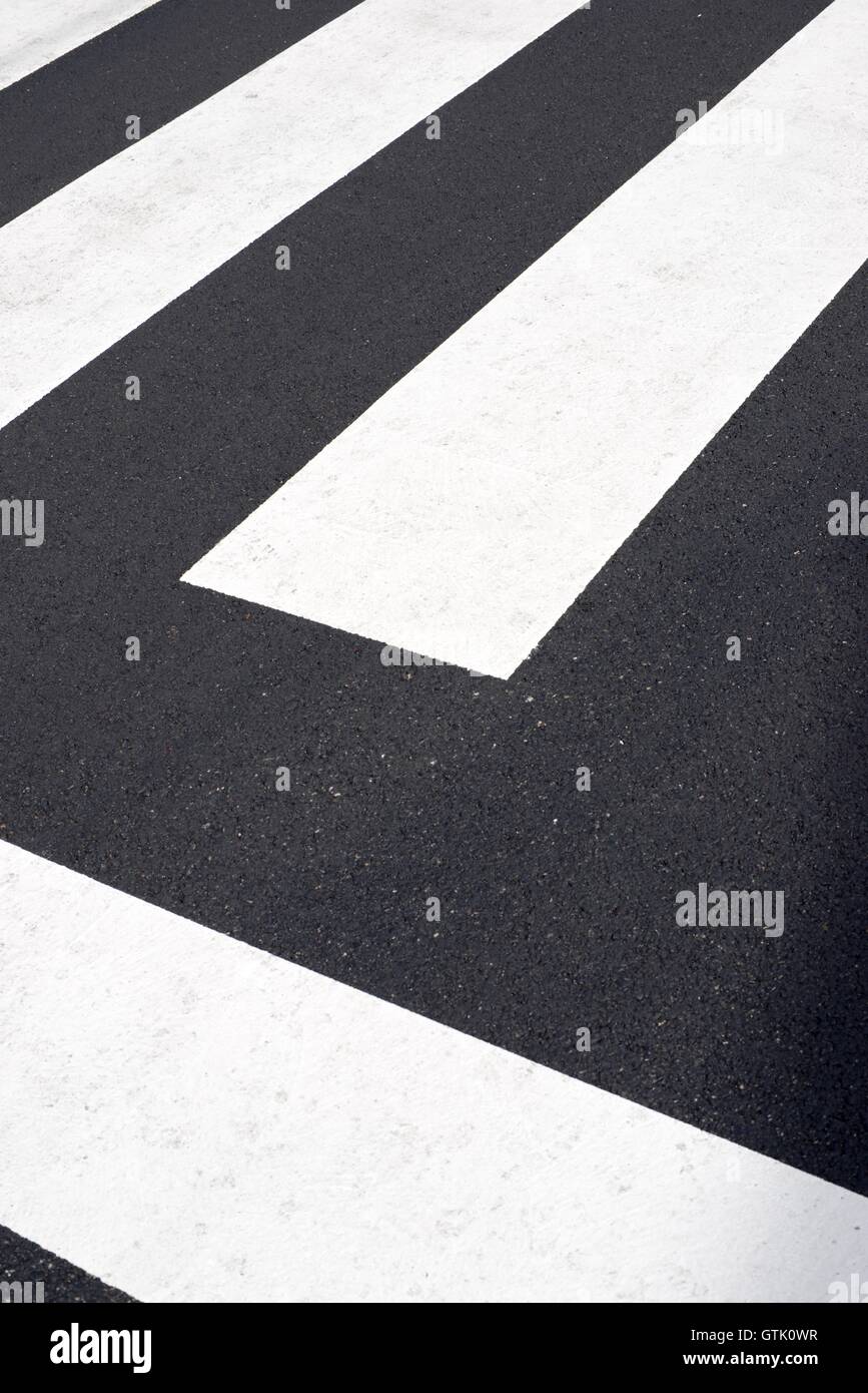 Zebra crossing without anyone crossing it. Stock Photo