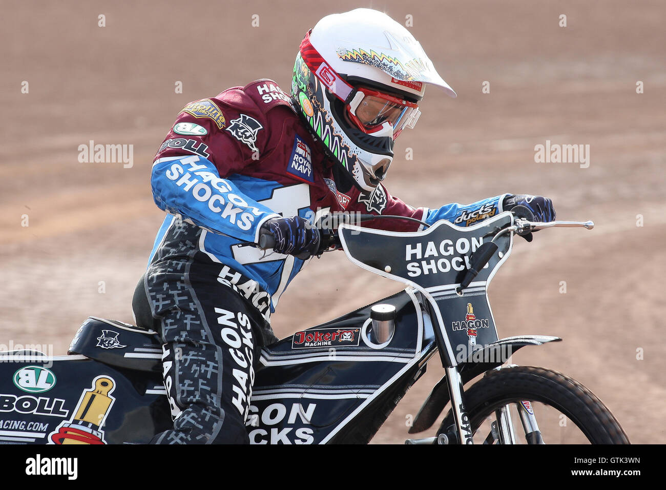 Lee Richardson of Lakeside Hammers in racing action Lakeside Hammers