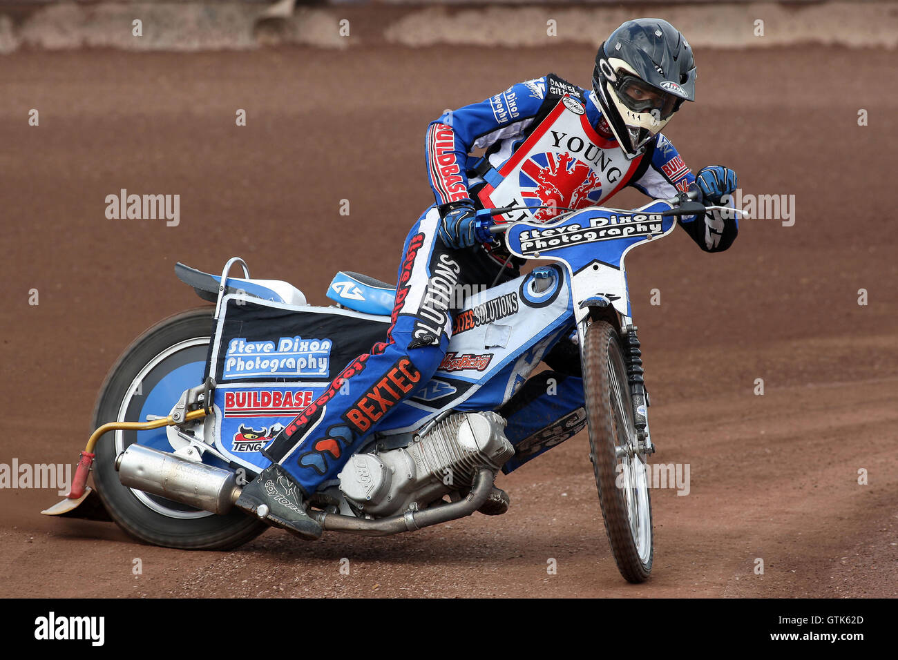 Richard Franklin (2) rides during British Under-21 Speedway ...