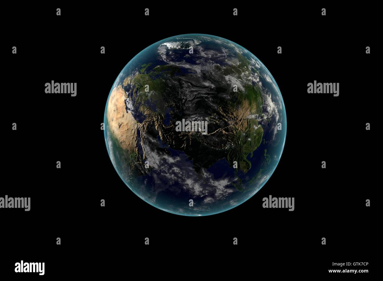 Earth Rays Inmotion Digital Earth in Motion. Nice 3D Rendering Stock Photo - Alamy