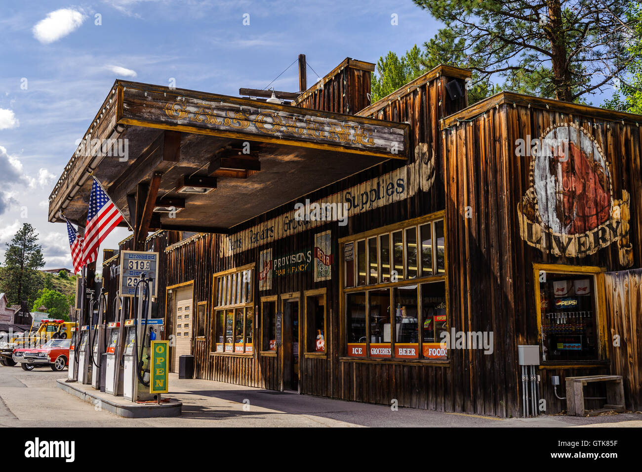 General store and Chevron Gas Station in Winthrop , Washington State