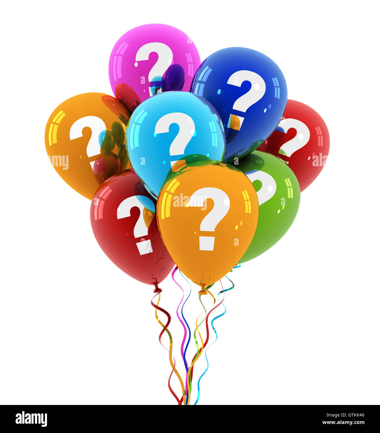 question balloon concept 3d illustration Stock Photo Alamy