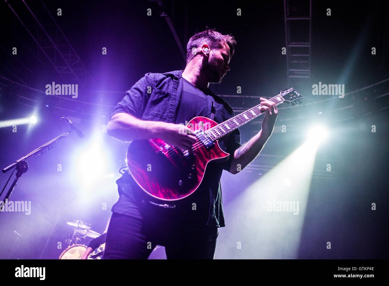 Australian rock band Tonight Alive performs live in Milano, Italy Stock Photo