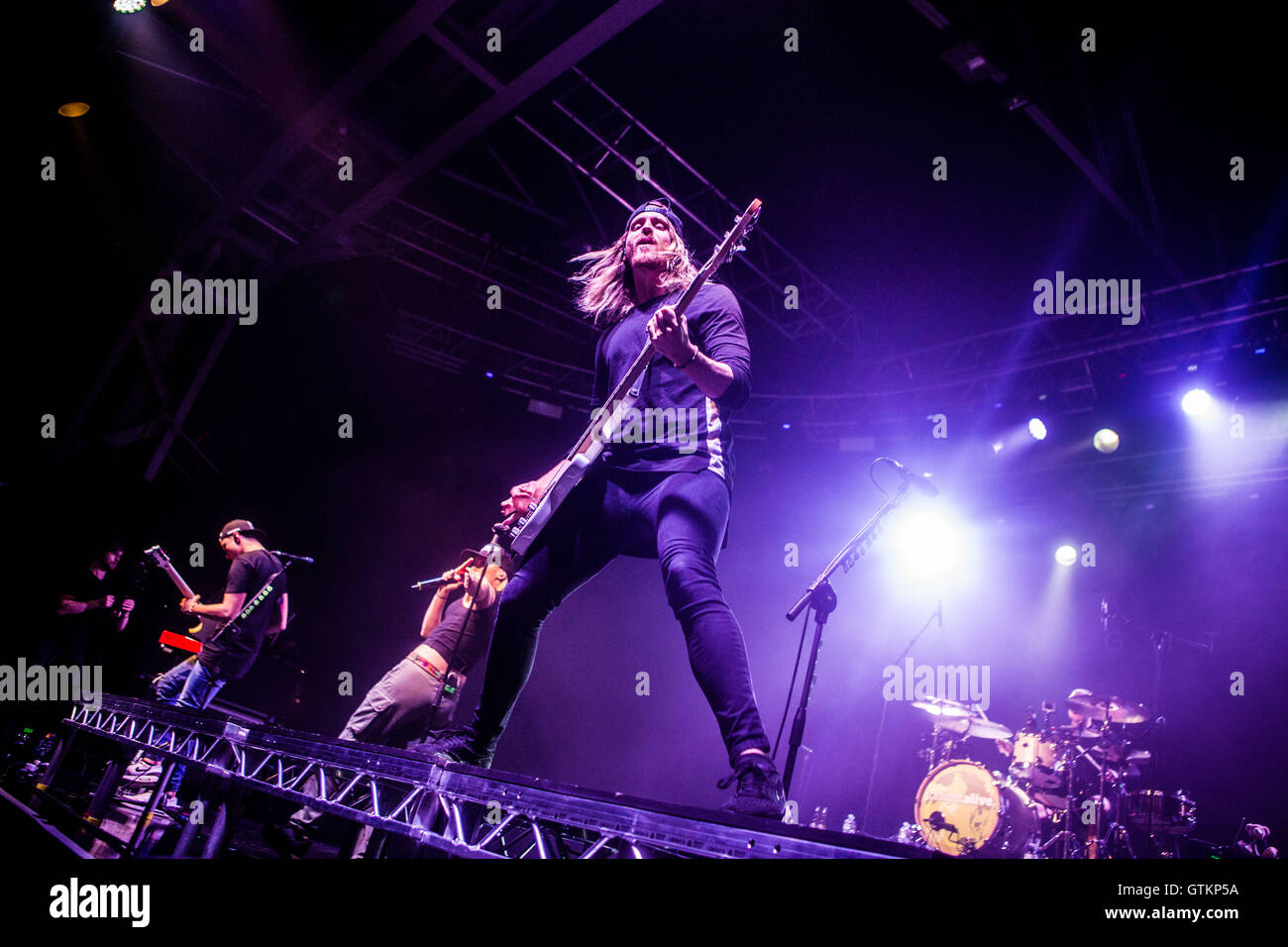 Australian rock band Tonight Alive performs live in Milano, Italy Stock Photo