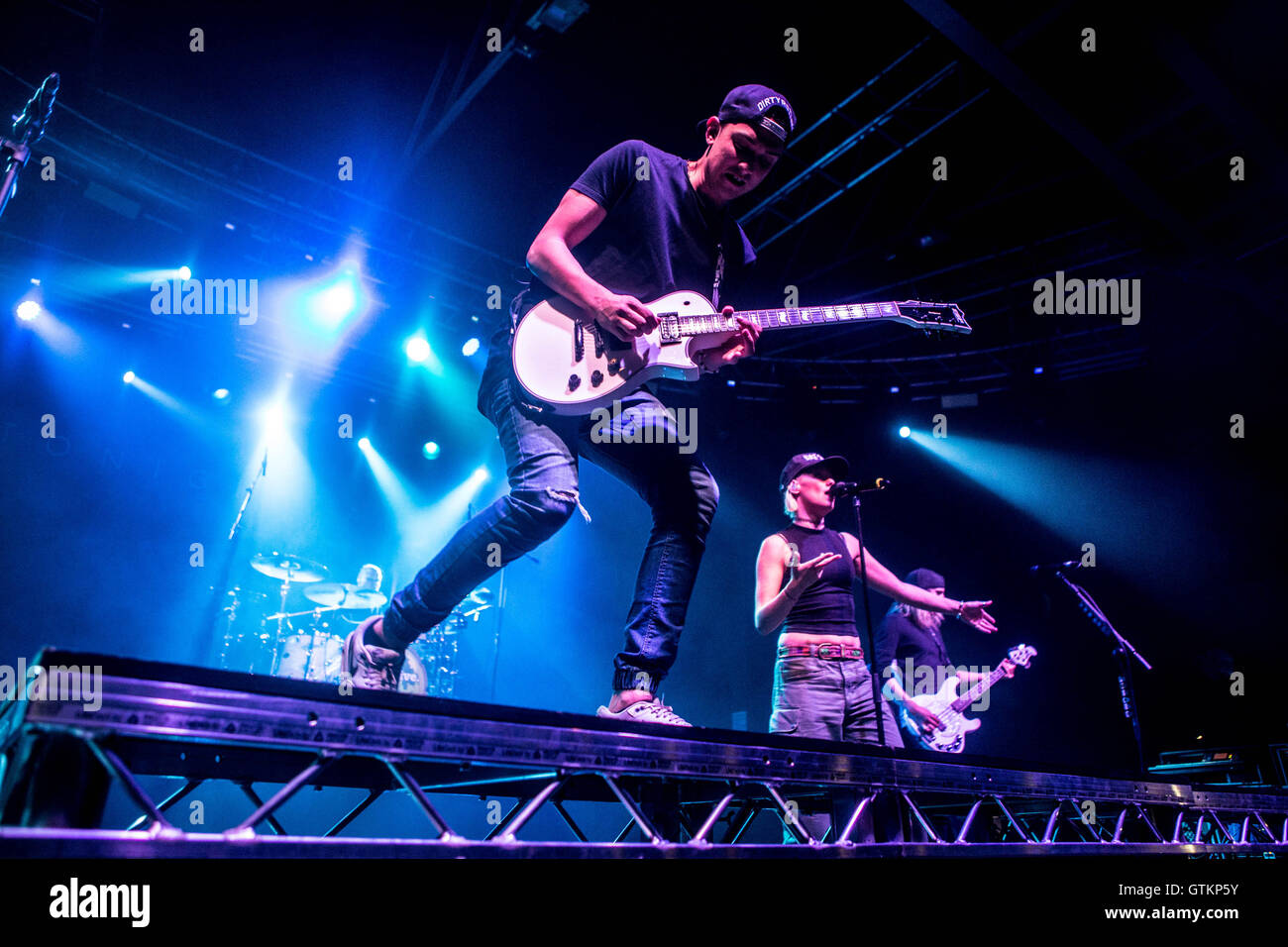 Australian rock band Tonight Alive performs live in Milano, Italy Stock Photo