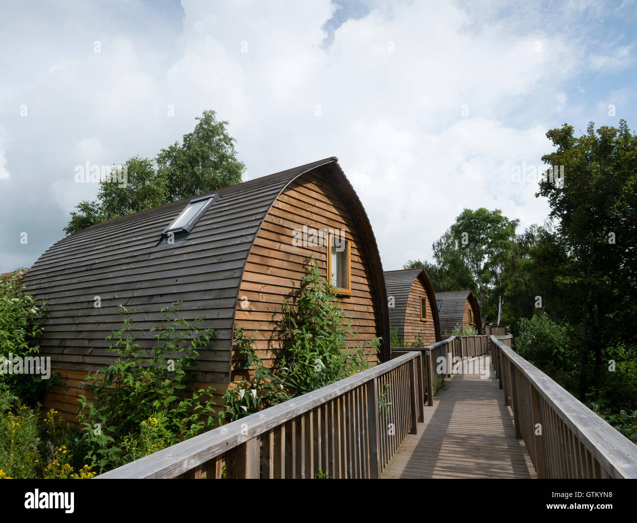 Wigwams at the National Diving and Activity Centre, Chepstow, Gloucestershire, England, UK. Stock Photo