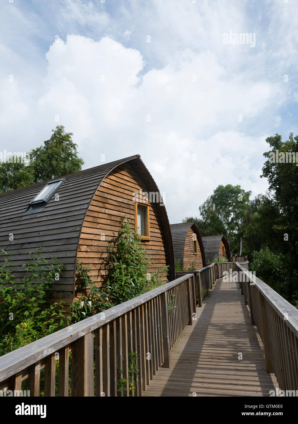 Wigwams at the National Diving and Activity Centre, Chepstow, Gloucestershire, England, UK. Stock Photo