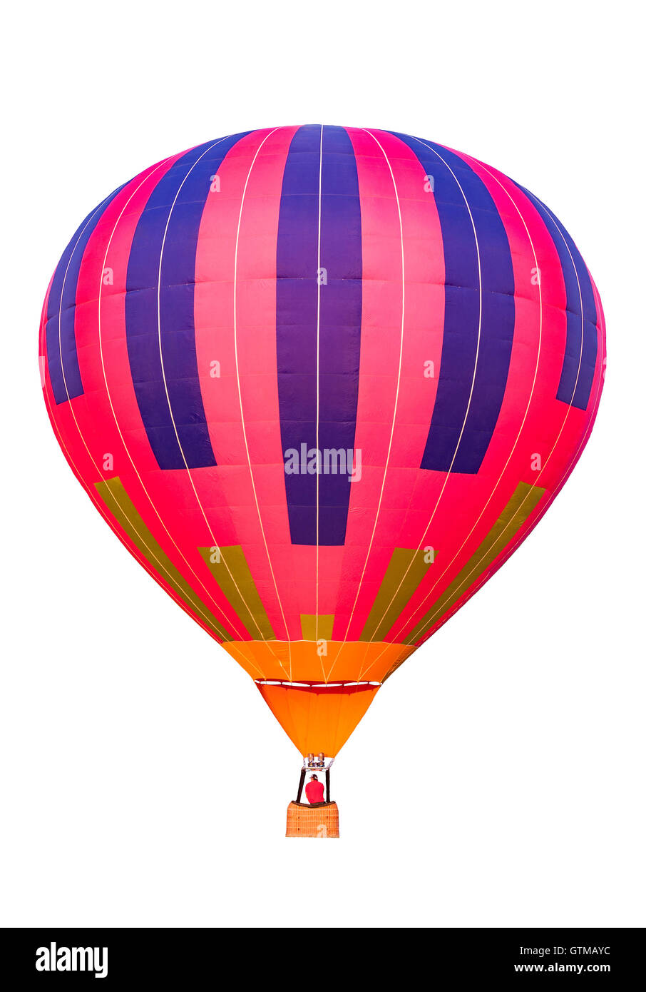 Colorful hot air balloon isolated on white background Stock Photo - Alamy